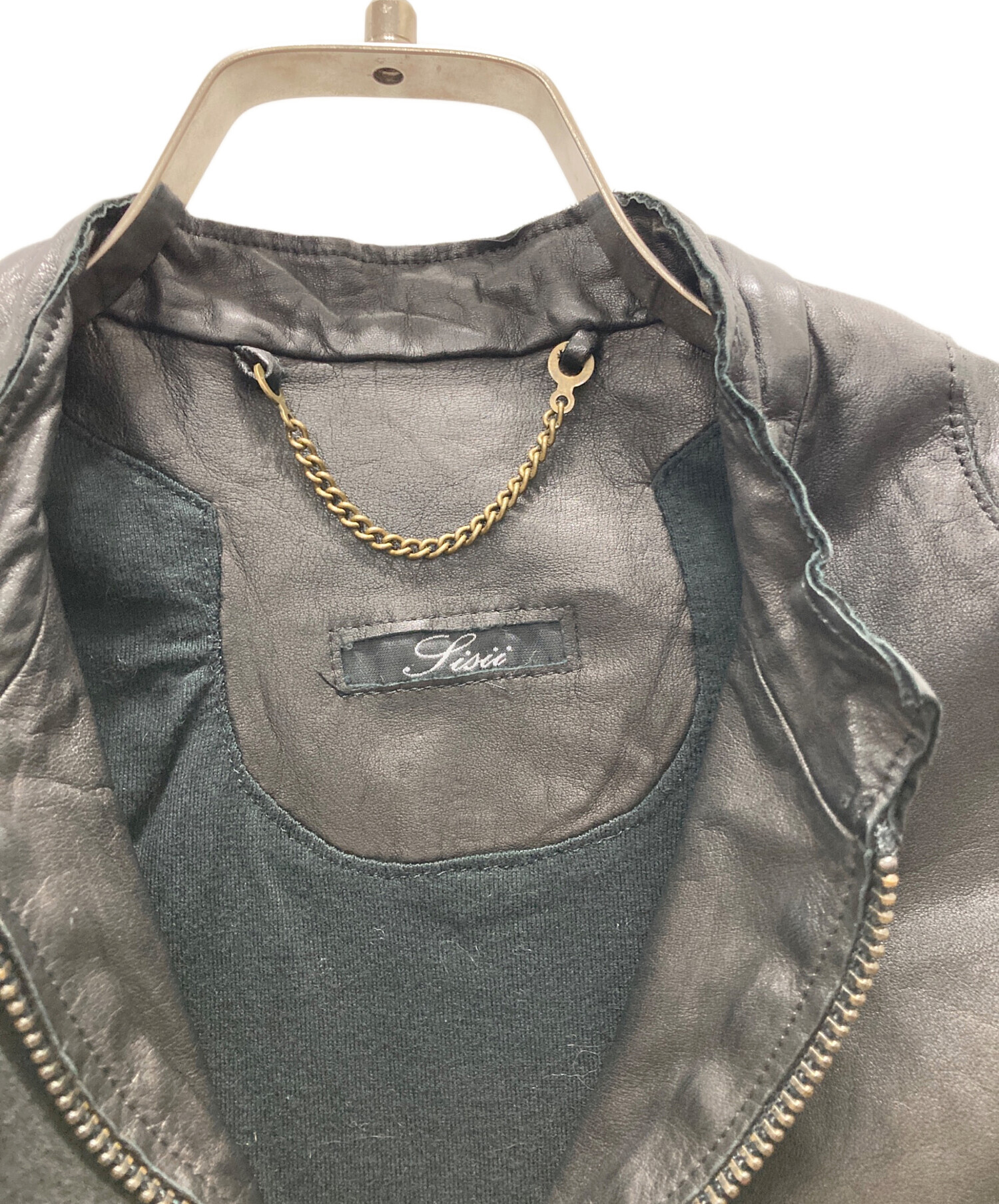 中古・古着通販】sisii (シシ) シングルライダースレザージャケット