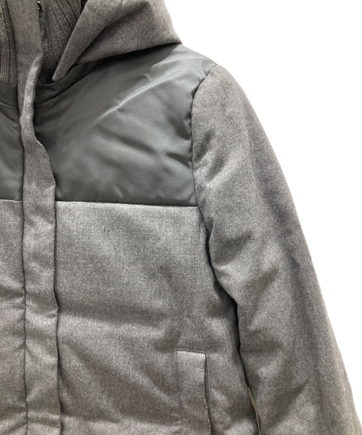 中古・古着通販】theory (セオリー) 切替ダウンコート グレー サイズ:P