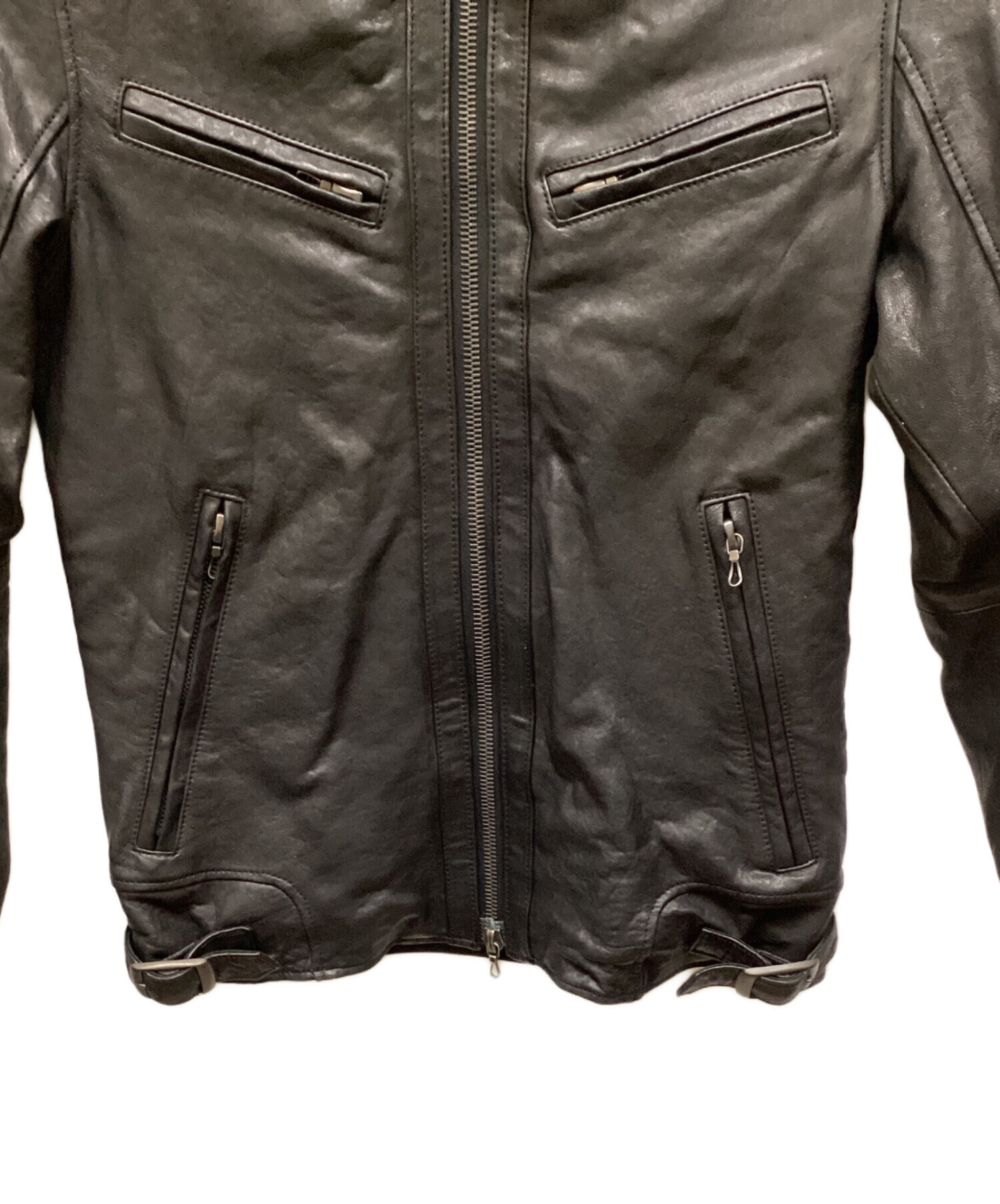 中古・古着通販】SHELLAC (シェラック) ファー付レザージャケット