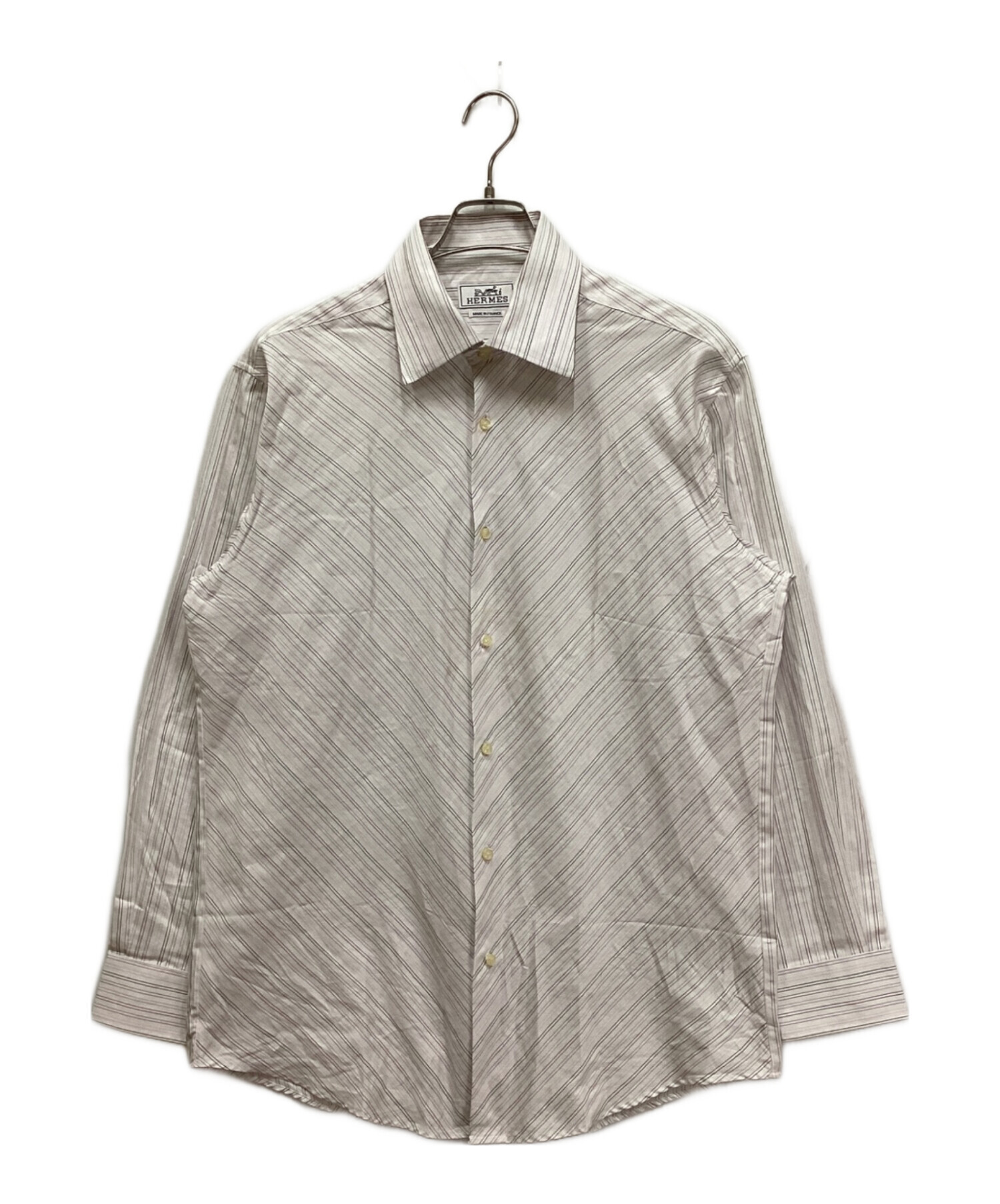 中古・古着通販】HERMES (エルメス) セリエボタンストライプシャツ