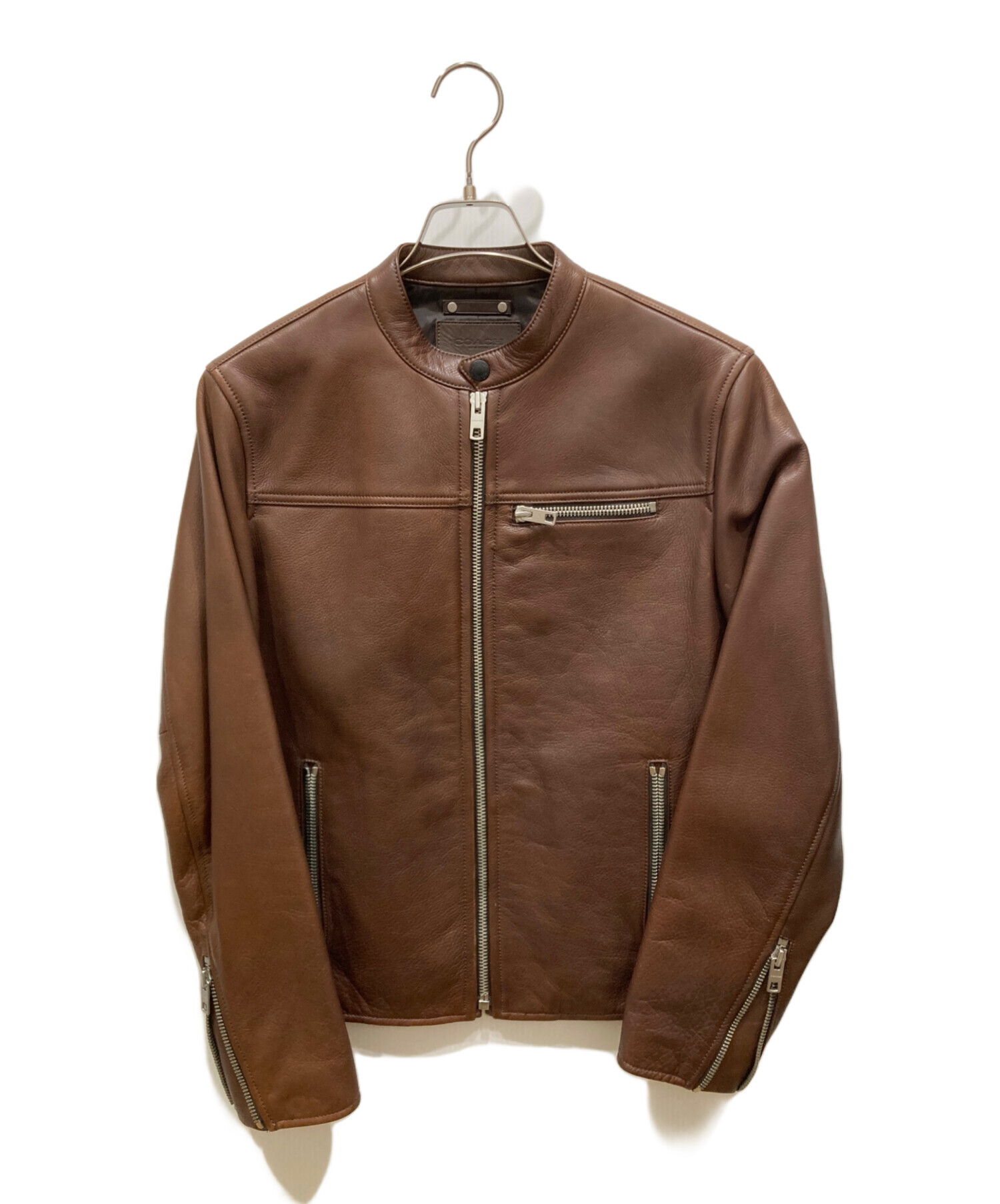 中古・古着通販】COACH (コーチ) シングルライダースジャケット