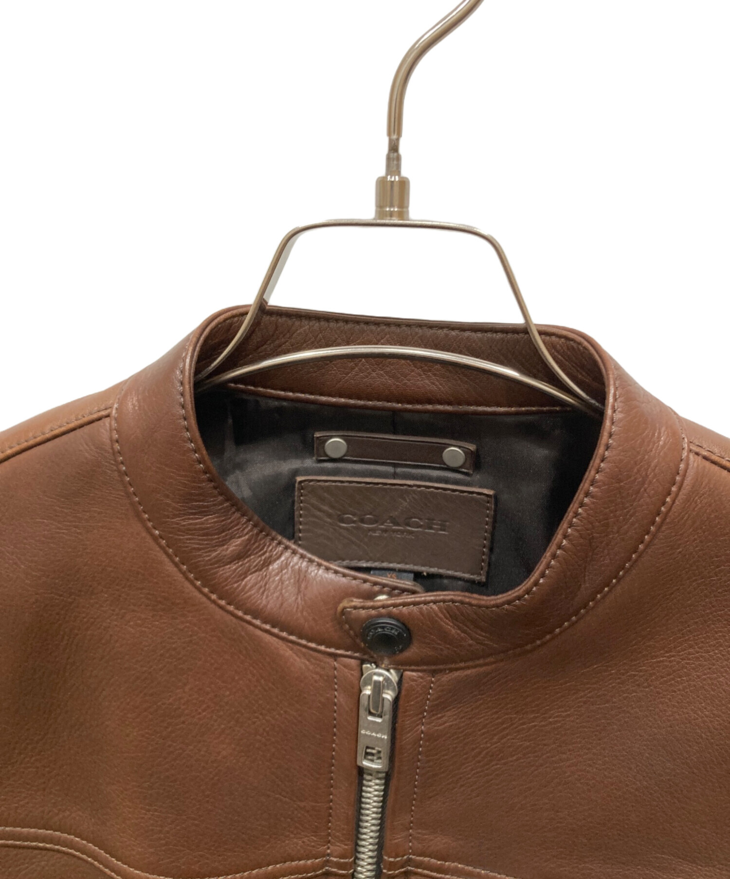 中古・古着通販】COACH (コーチ) シングルライダースジャケット