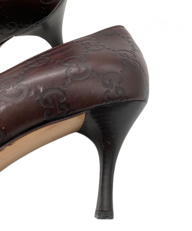 中古・古着通販】GUCCI (グッチ) ヒールパンプス ブラウン サイズ:SIZE