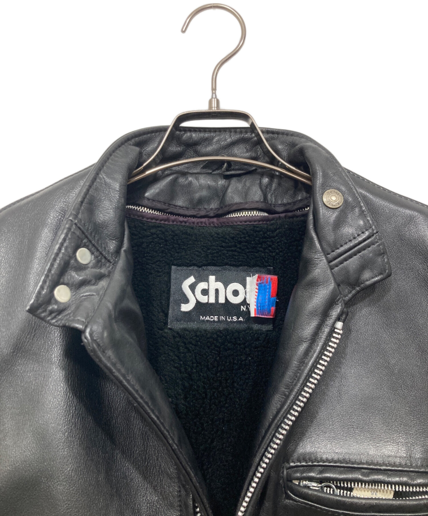 中古・古着通販】Schott (ショット) ライナー付きシングルライダース