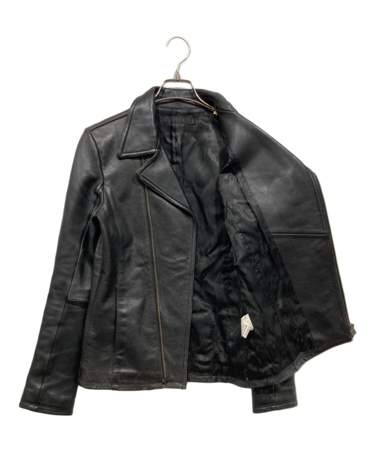 中古・古着通販】FUGA (フーガ) ダブルライダースジャケット ブラック
