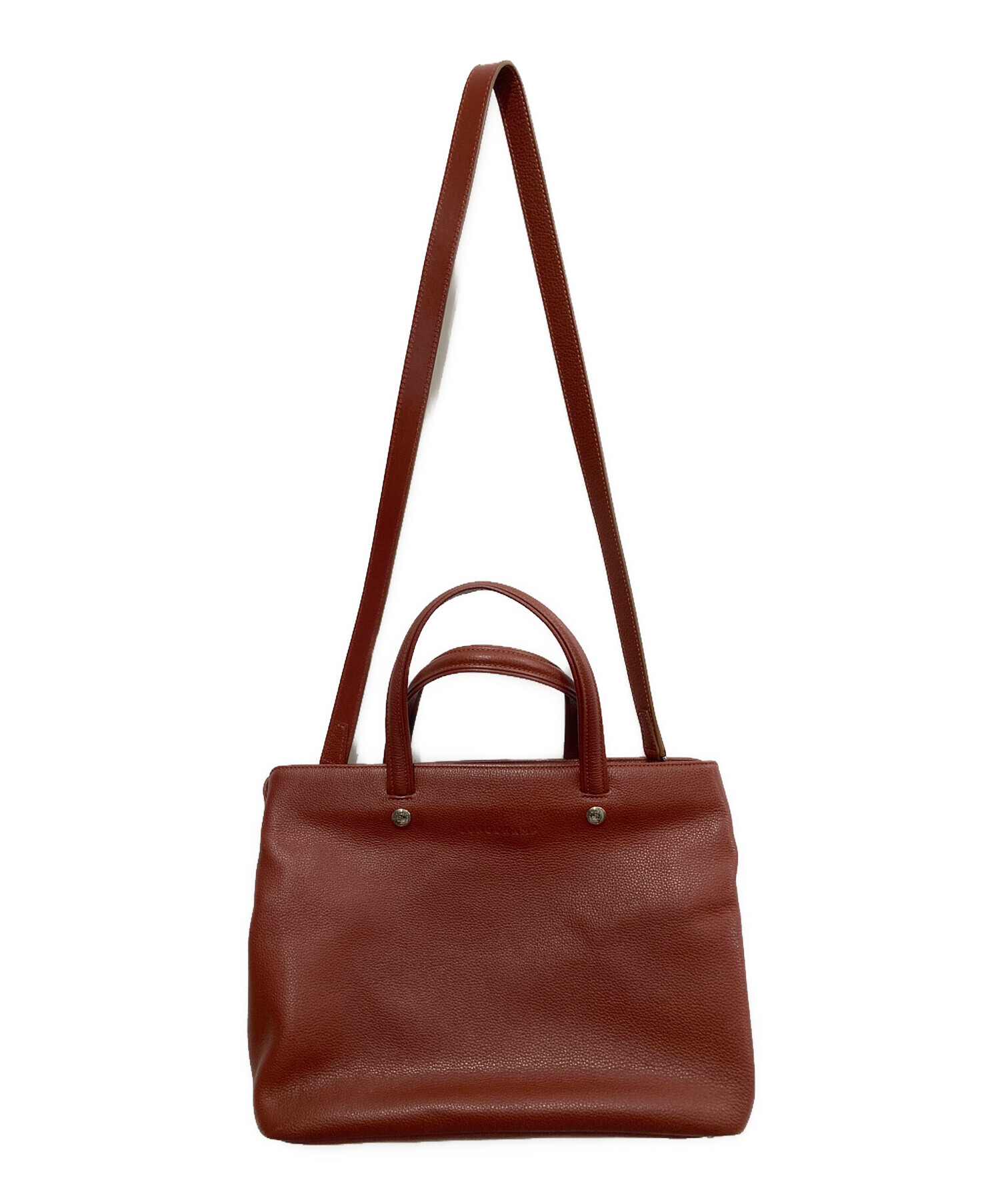 中古・古着通販】LONGCHAMP (ロンシャン) ルフローネ2WAYバッグ レッド