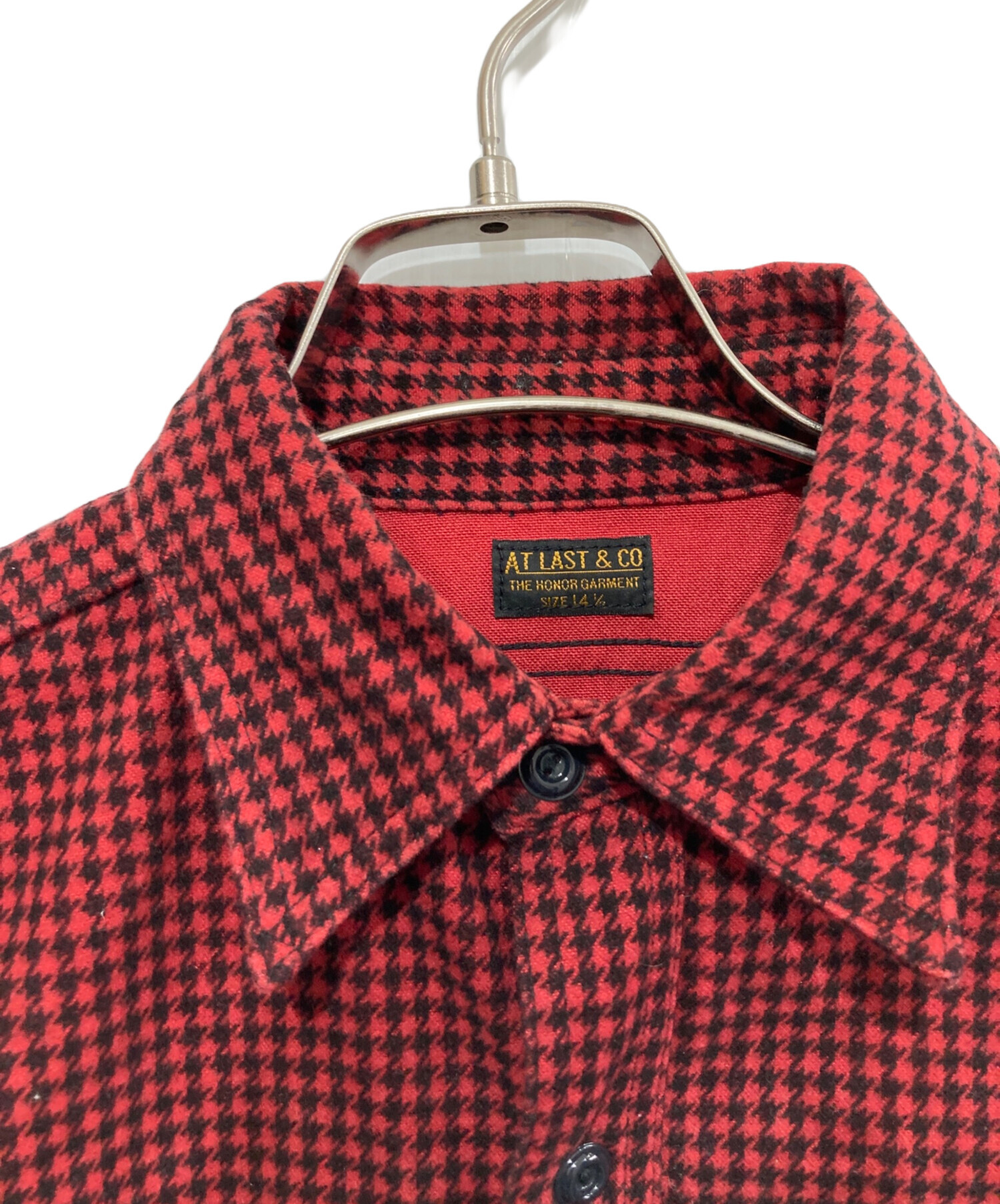 中古・古着通販】ATLAST & CO (アットラスト) 千鳥柄ウールシャツ
