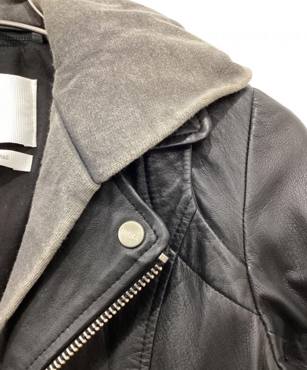 中古・古着通販】DOMA (ドマ) フード付レザーライダースジャケット