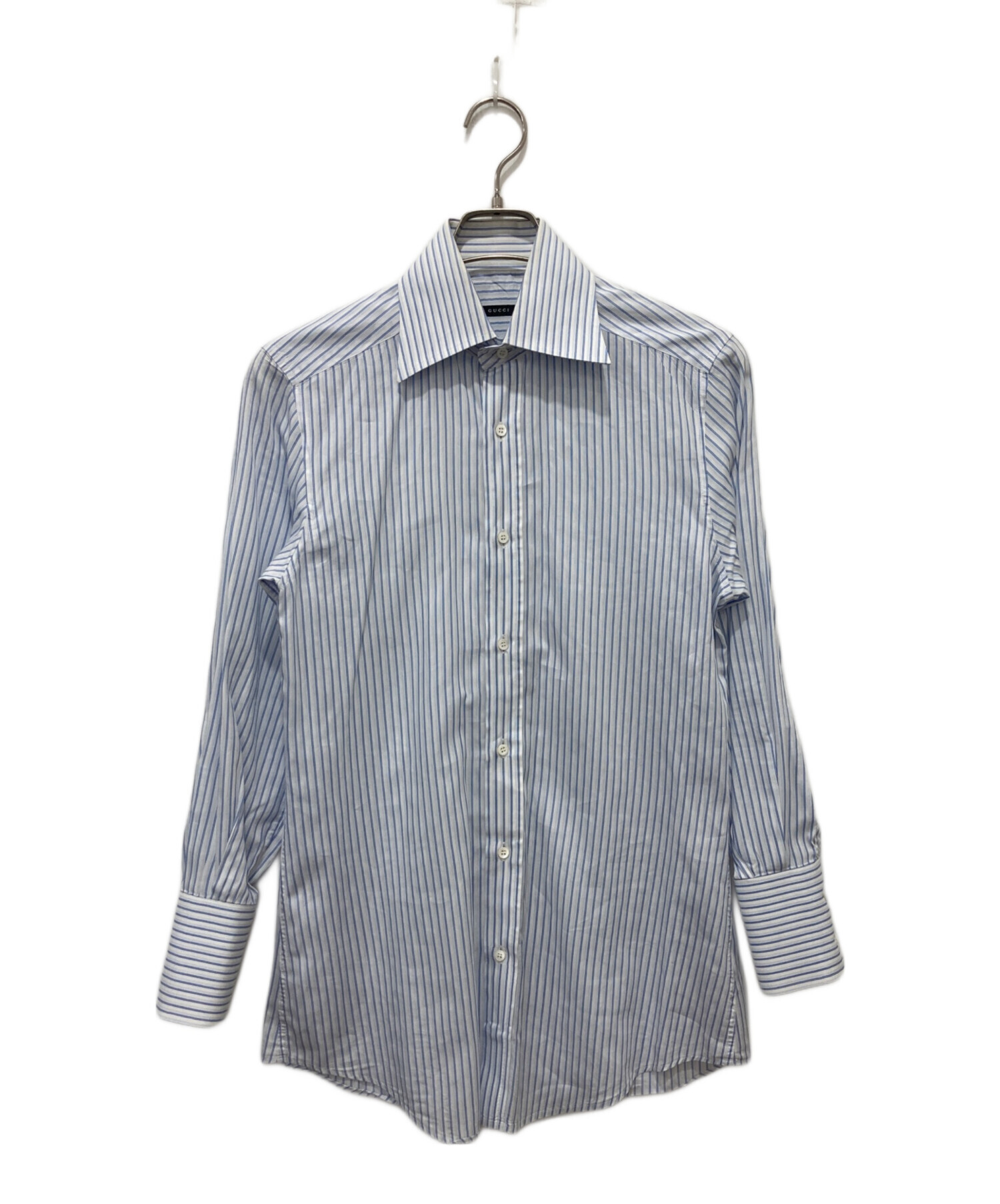中古・古着通販】GUCCI (グッチ) ストライプシャツ ブルー サイズ:38