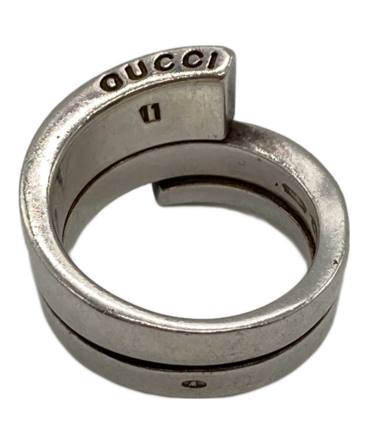 中古・古着通販】GUCCI (グッチ) スパイラルリング シルバー サイズ:12