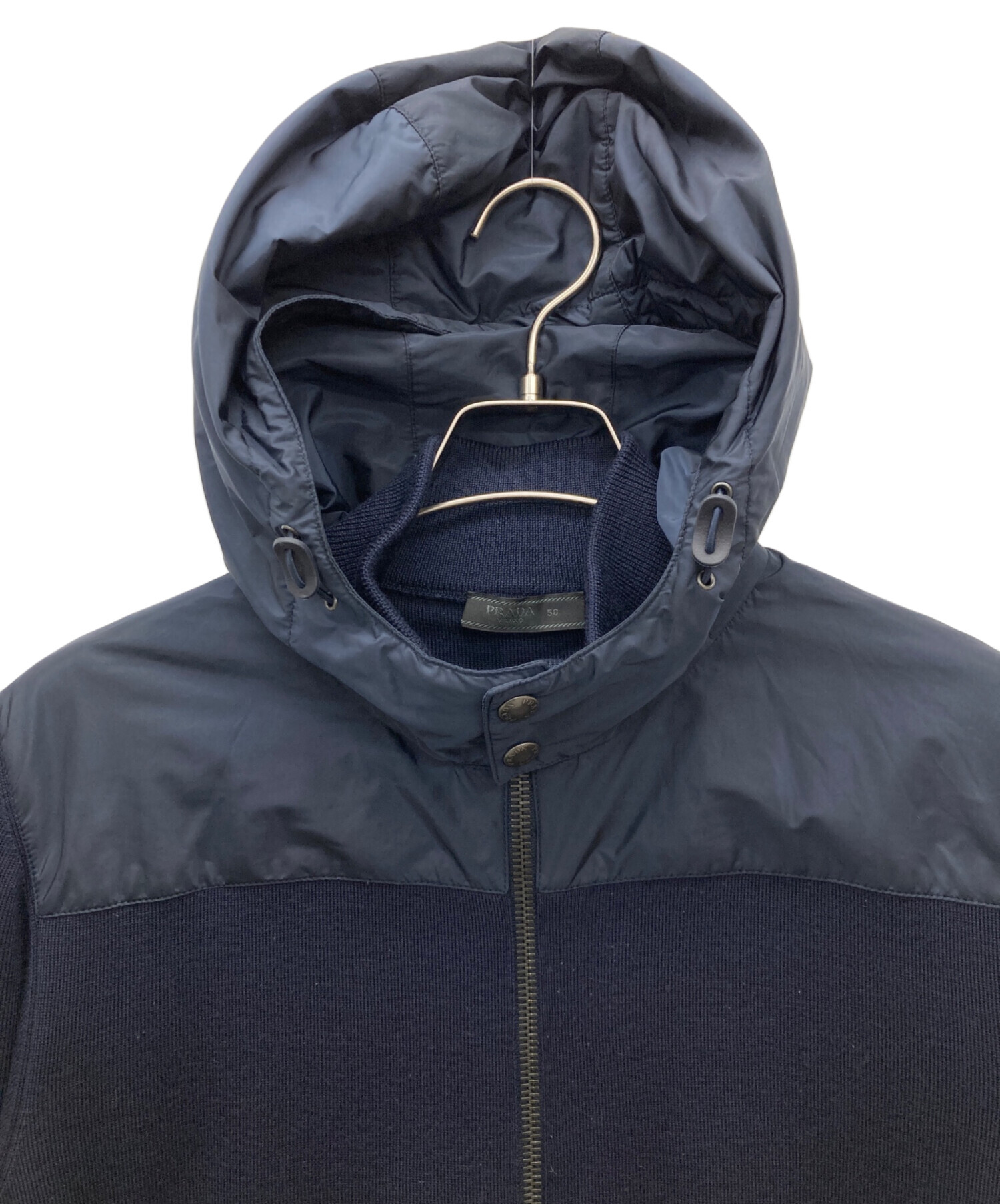 中古・古着通販】PRADA (プラダ) ニット切替ナイロンジャケット