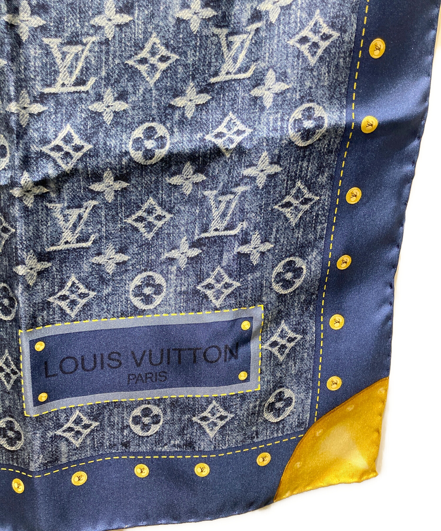 中古・古着通販】LOUIS VUITTON (ルイ ヴィトン) スカーフ ネイビー