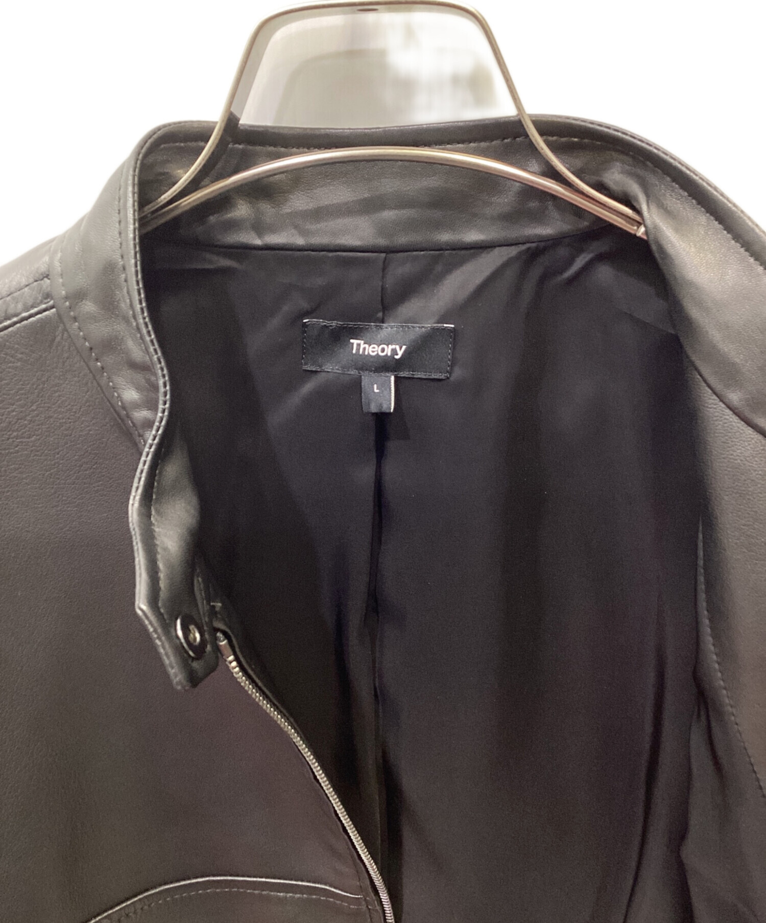 中古・古着通販】theory (セオリー) LUXE LEATHER/BAVEWICK N ブラック