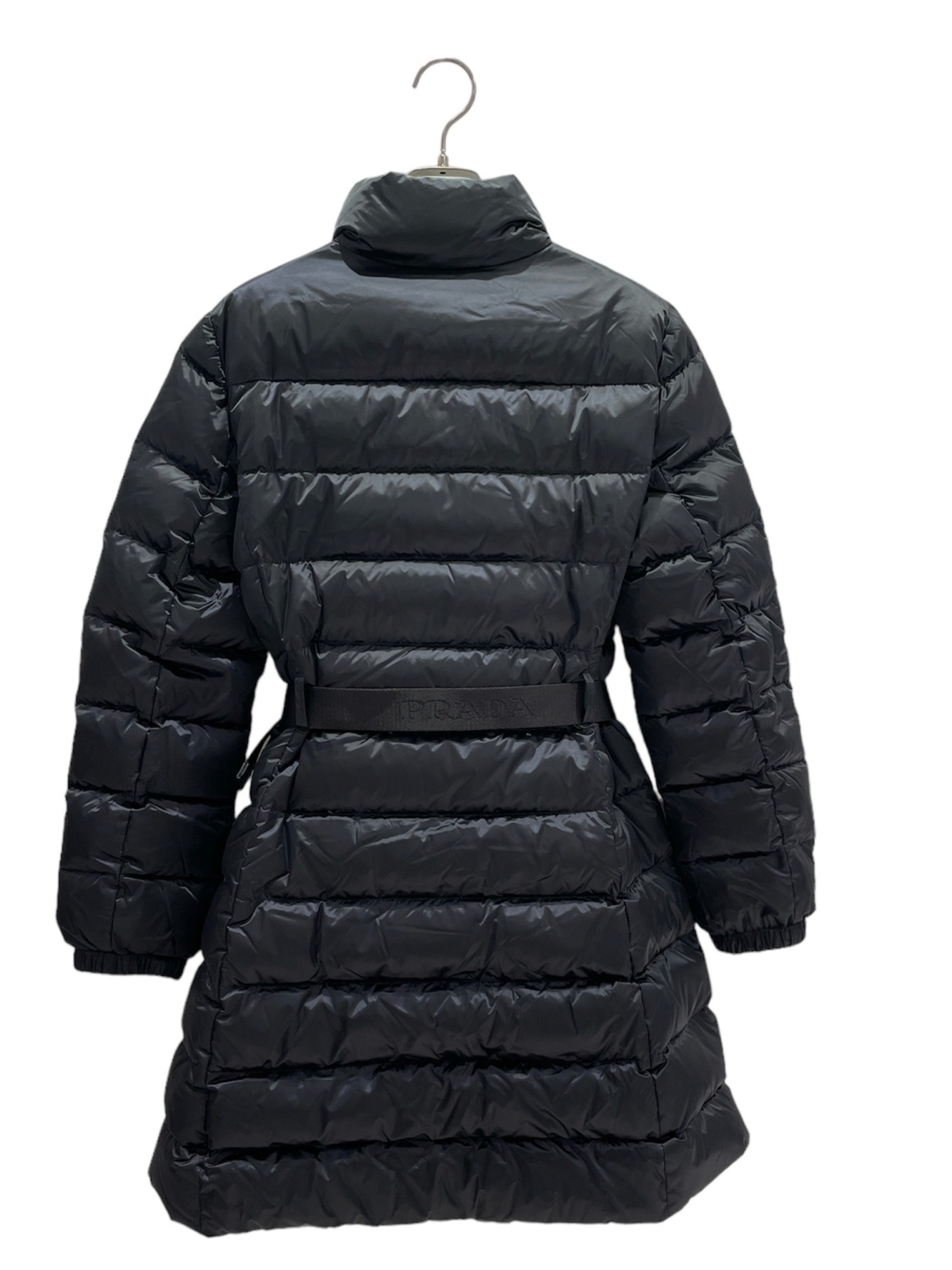 中古・古着通販】PRADA (プラダ) ベルト付きダウンコート ブラック