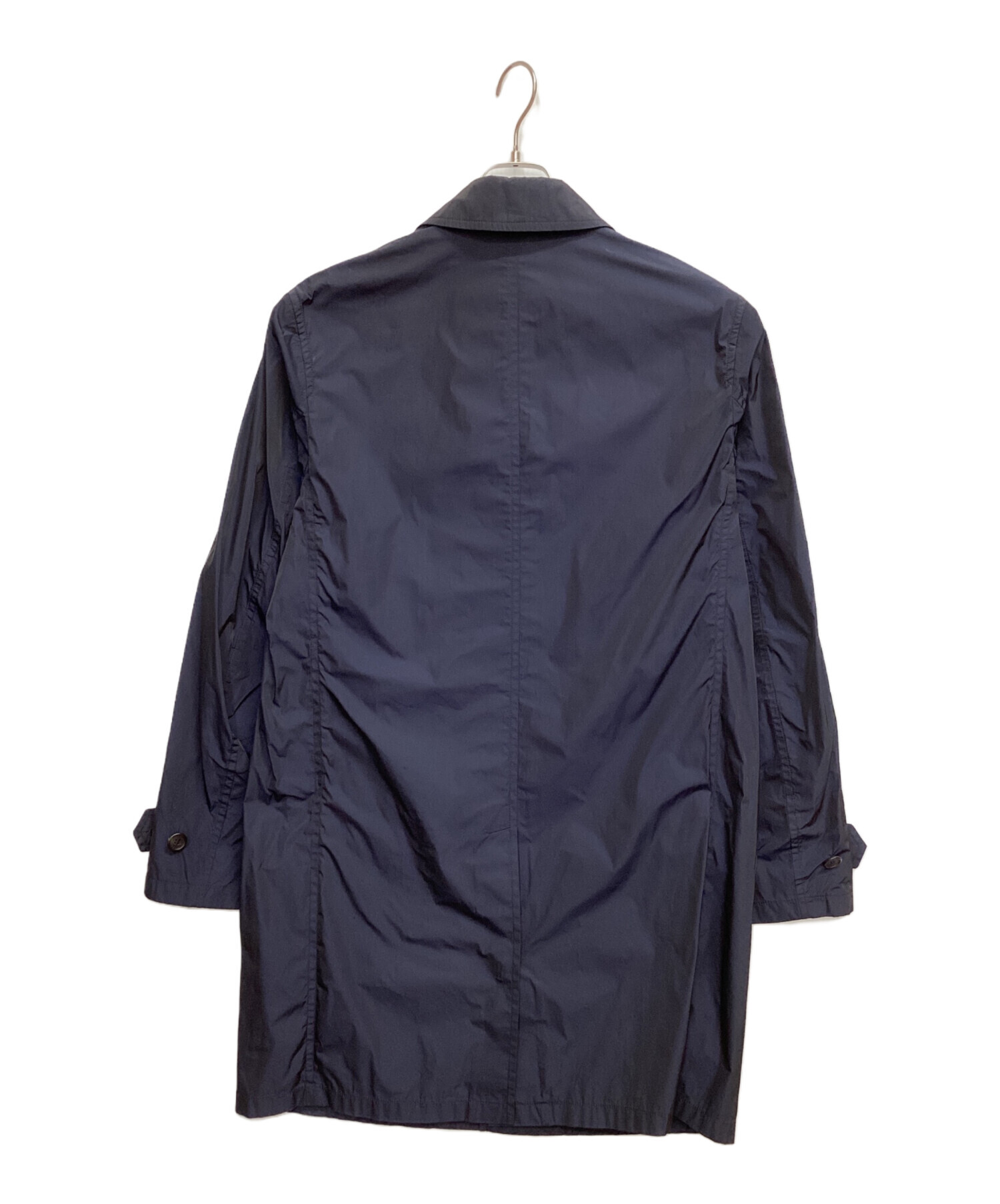 中古・古着通販】PRADA (プラダ) ステンカラーコート ネイビー サイズ