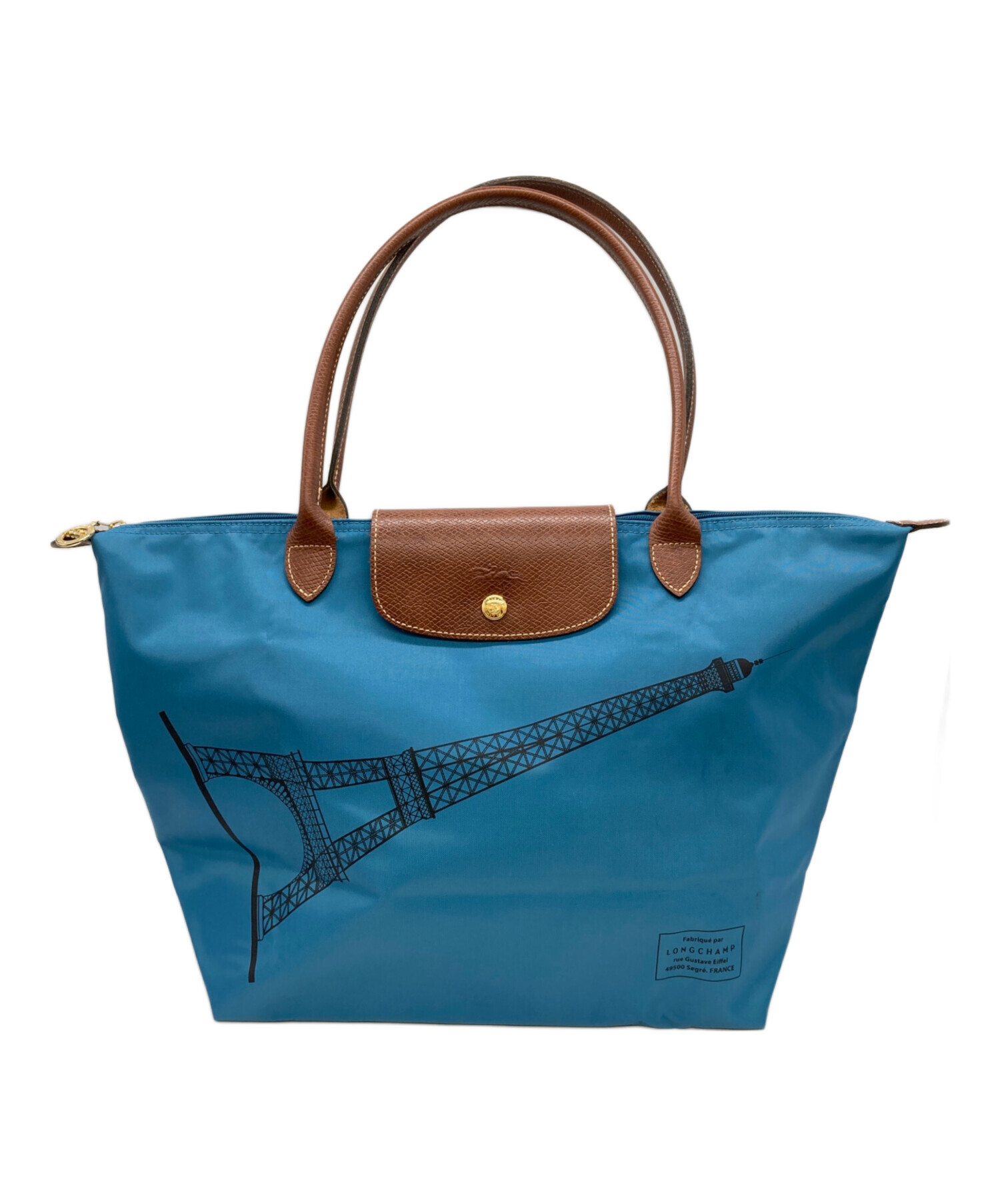 中古・古着通販】LONGCHAMP (ロンシャン) エッフェル塔柄トートバック