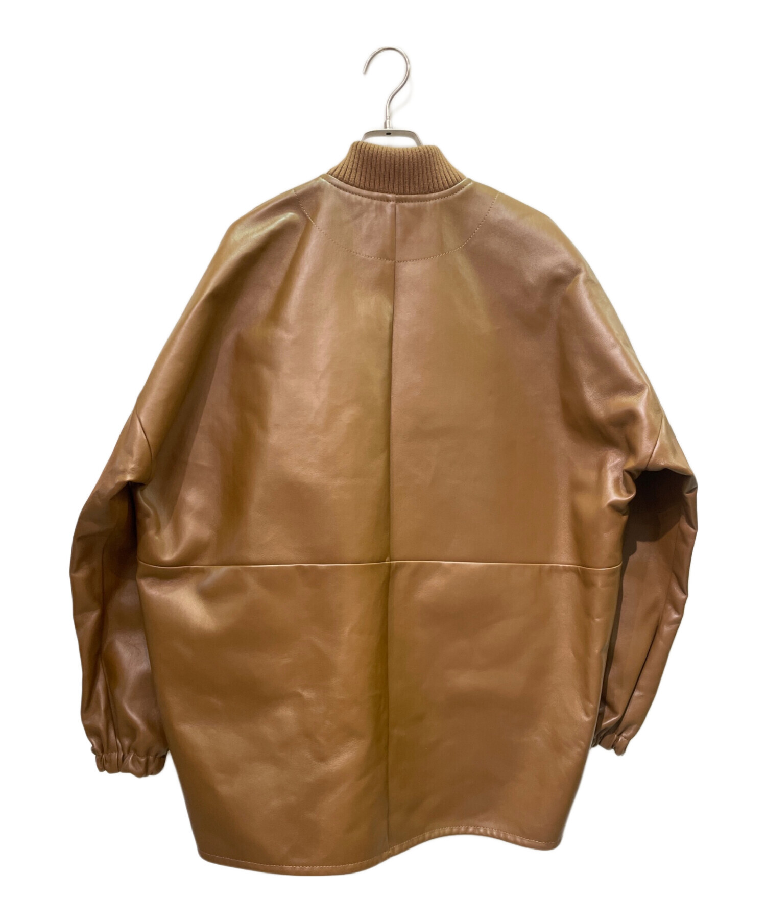 中古・古着通販】MaxMara (マックスマーラ) ジップアップ ナッパレザー