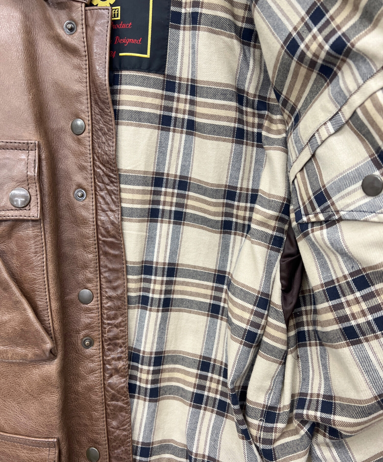 中古・古着通販】BELSTAFF (ベルスタッフ) レザージャケット ブラウン