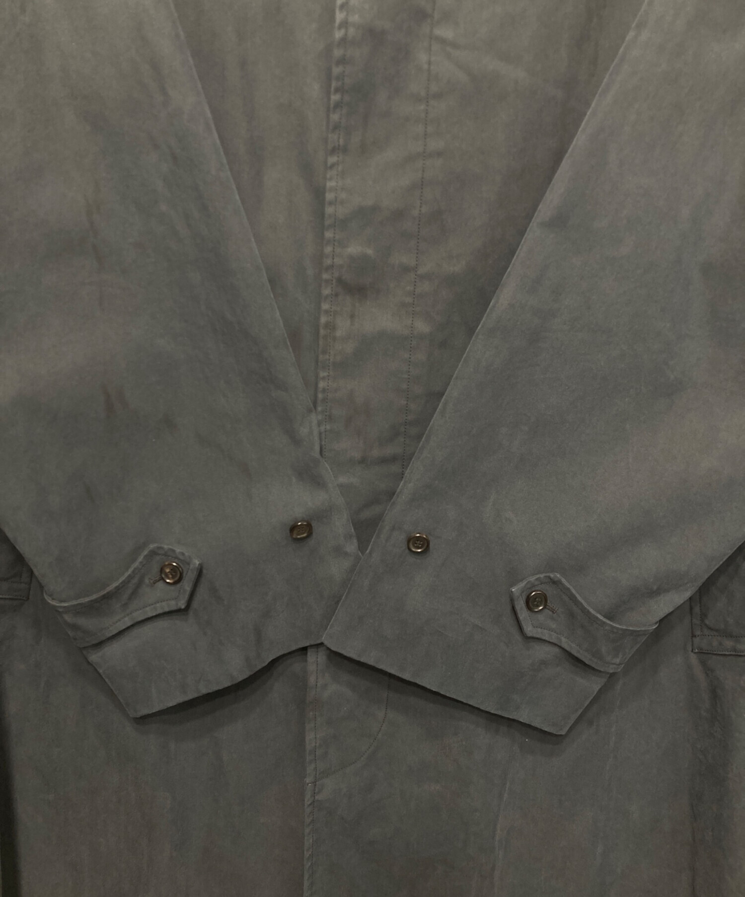 中古・古着通販】LE (エルイー) C/Pギャババルカラーコート ブラック