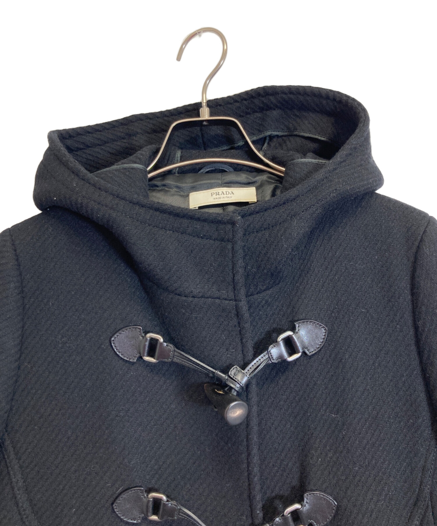 中古・古着通販】PRADA (プラダ) ダッフルコート ブラック サイズ:44