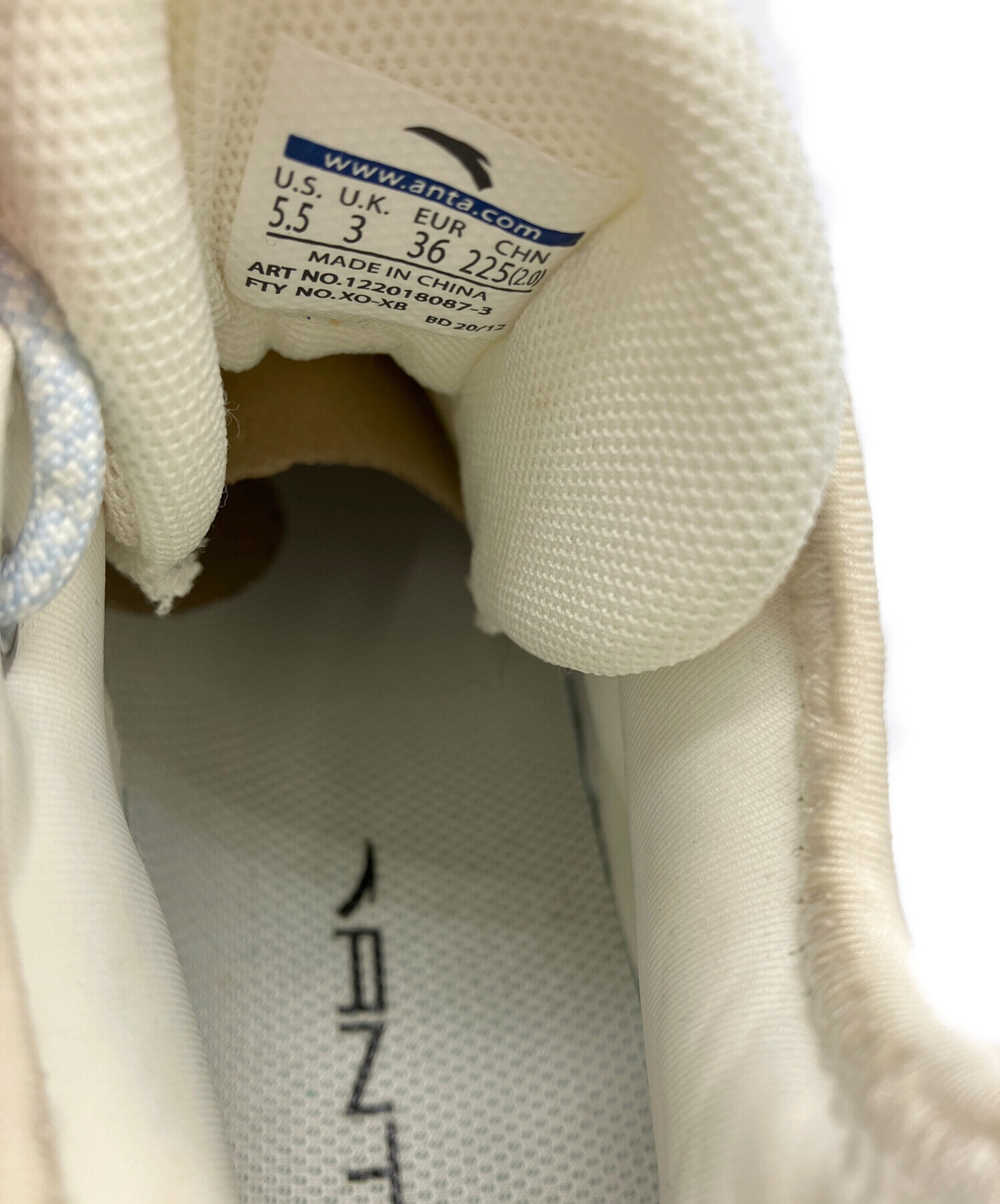 中古・古着通販】ANTA (アンタ) スニーカー ホワイト サイズ:22.5 未