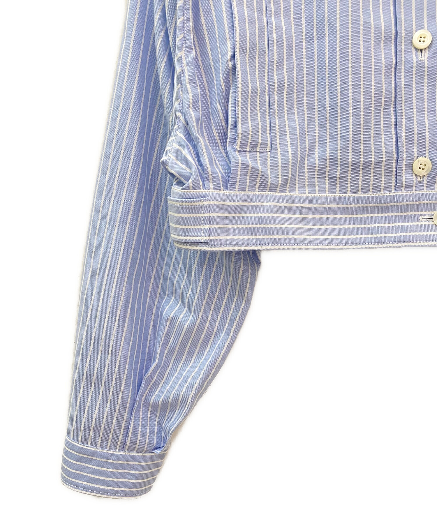 中古・古着通販】MIU MIU (ミュウミュウ) ストライプクロップドシャツ