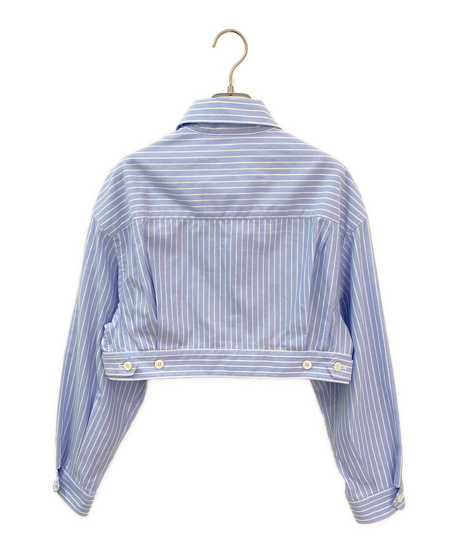 中古・古着通販】MIU MIU (ミュウミュウ) ストライプクロップドシャツ