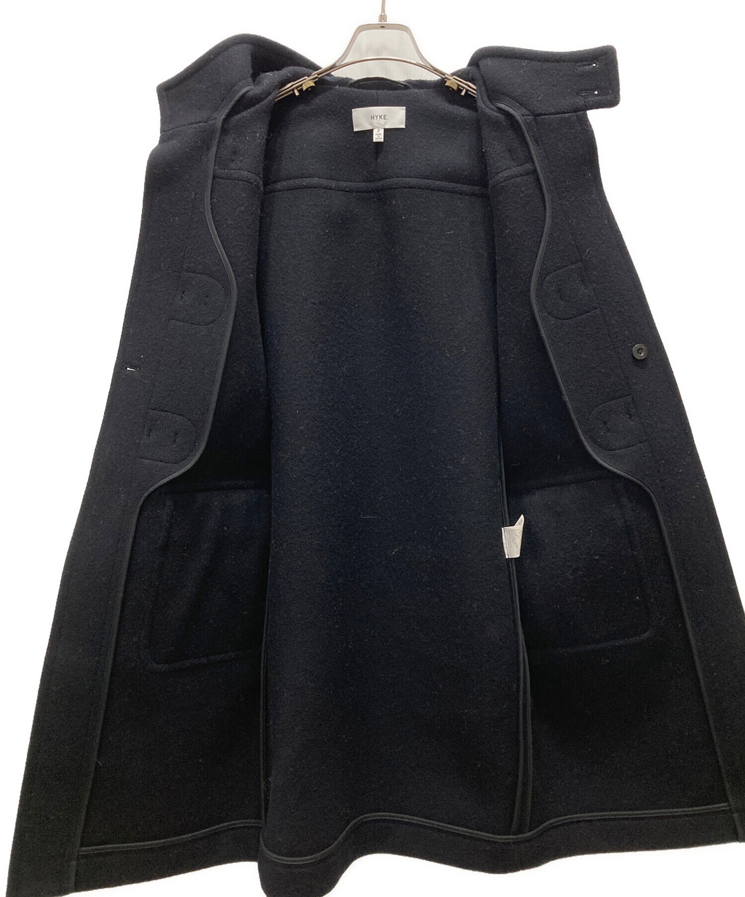 中古・古着通販】HYKE (ハイク) ダッフルコート ネイビー サイズ:2