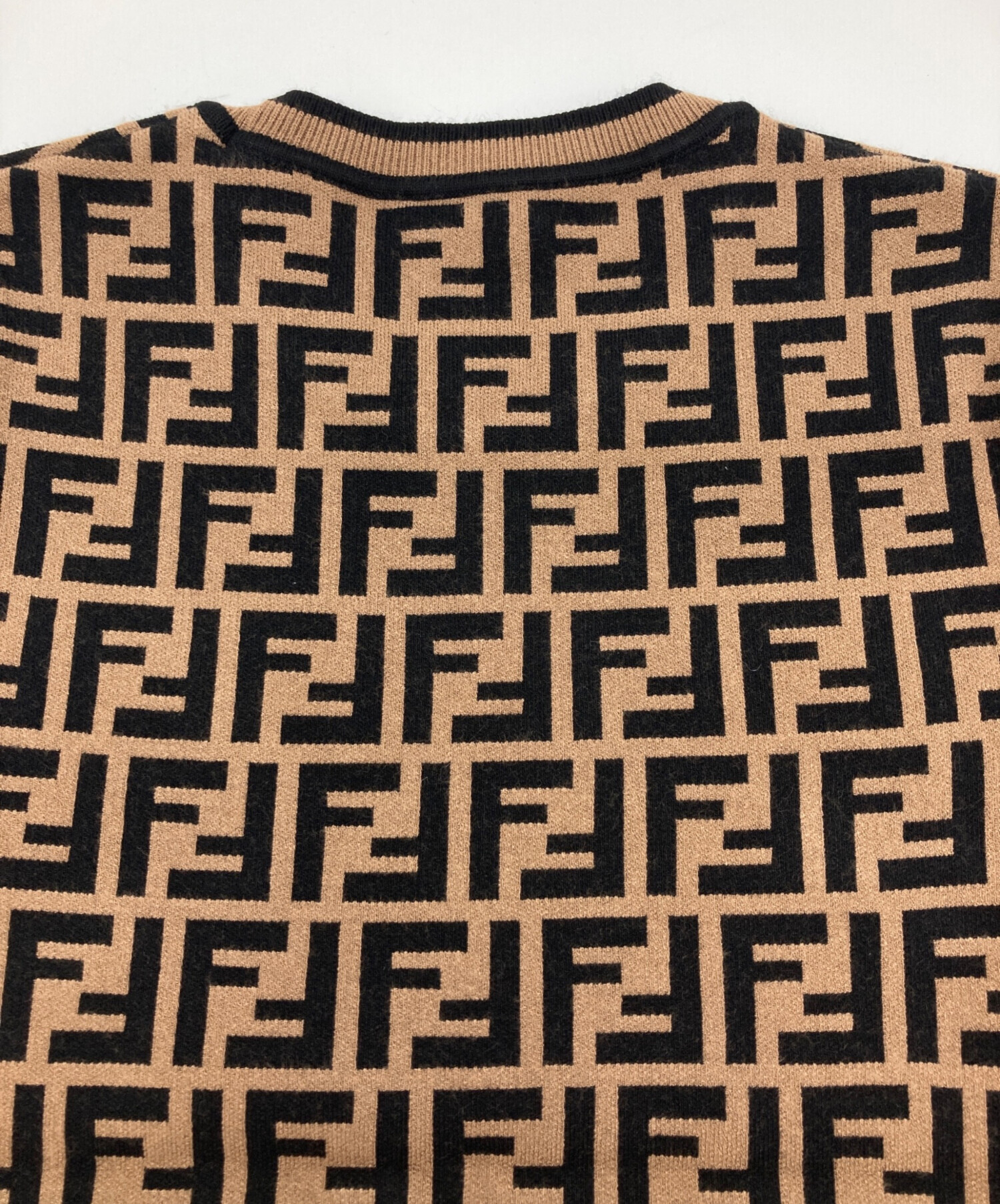 中古・古着通販】FENDI (フェンディ) S/S ズッカ柄ニット ブラウン