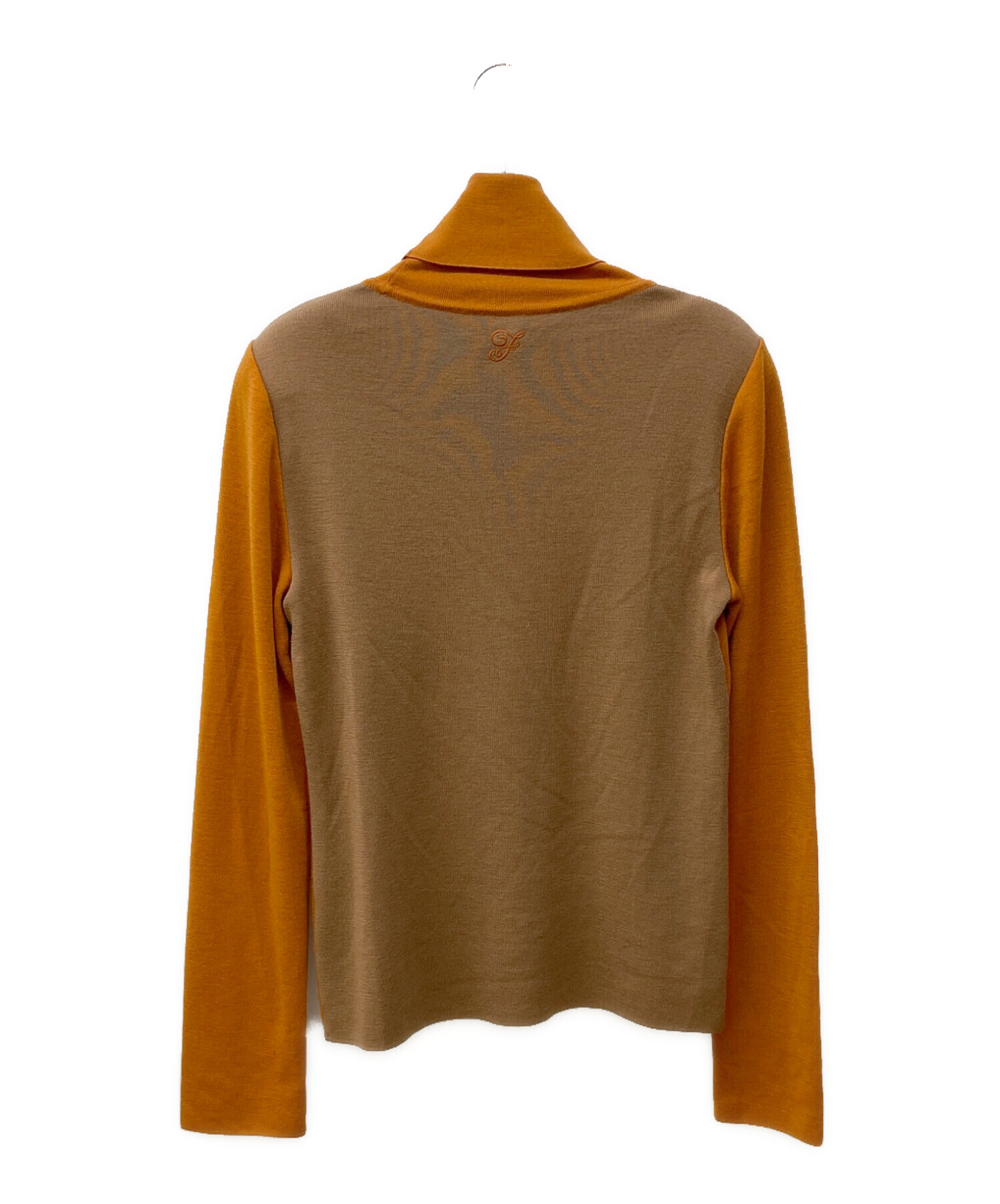 中古・古着通販】FOXEY (フォクシー) タートルネックニット オレンジ