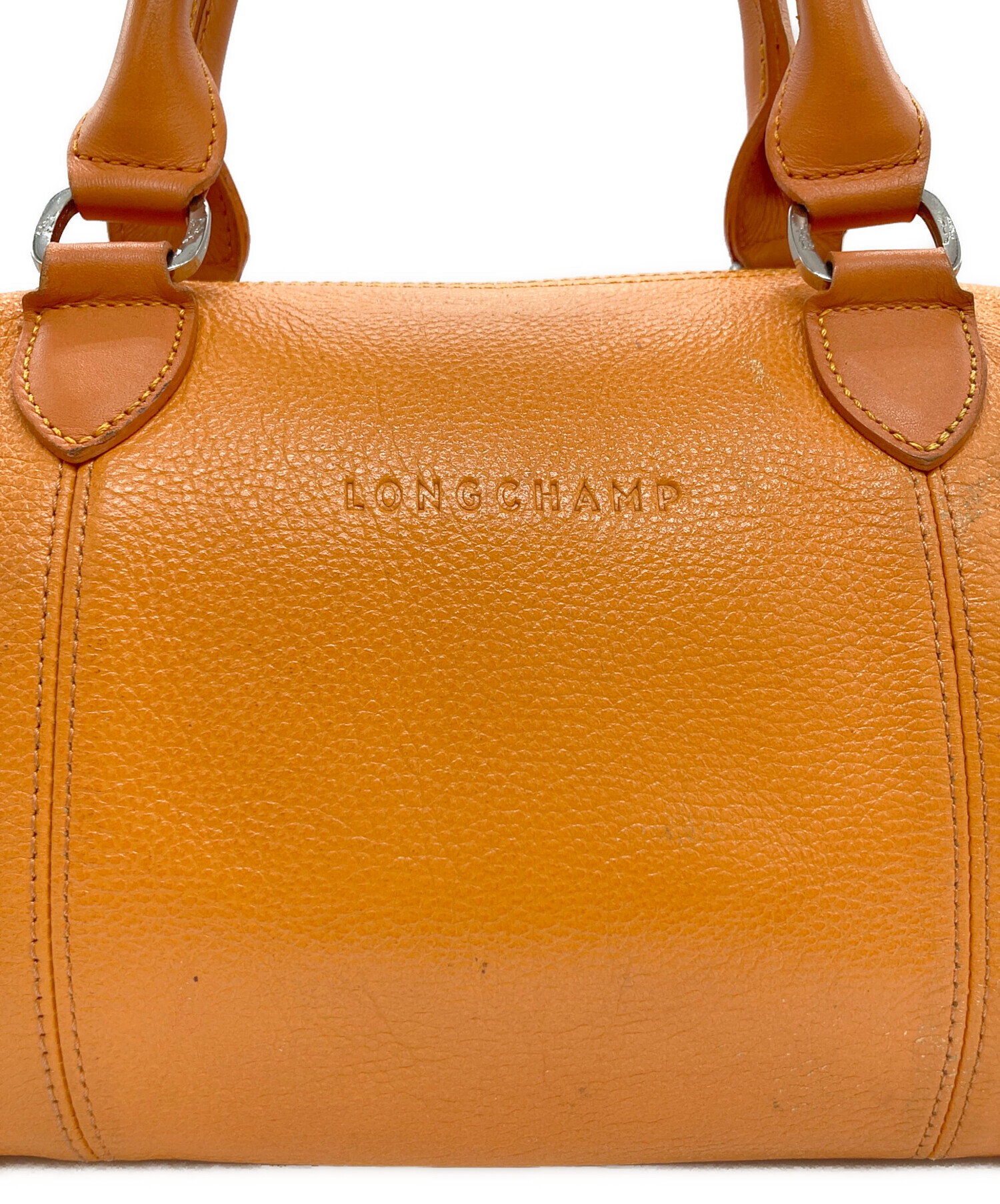 中古・古着通販】LONGCHAMP (ロンシャン) ミニボストンバッグ オレンジ