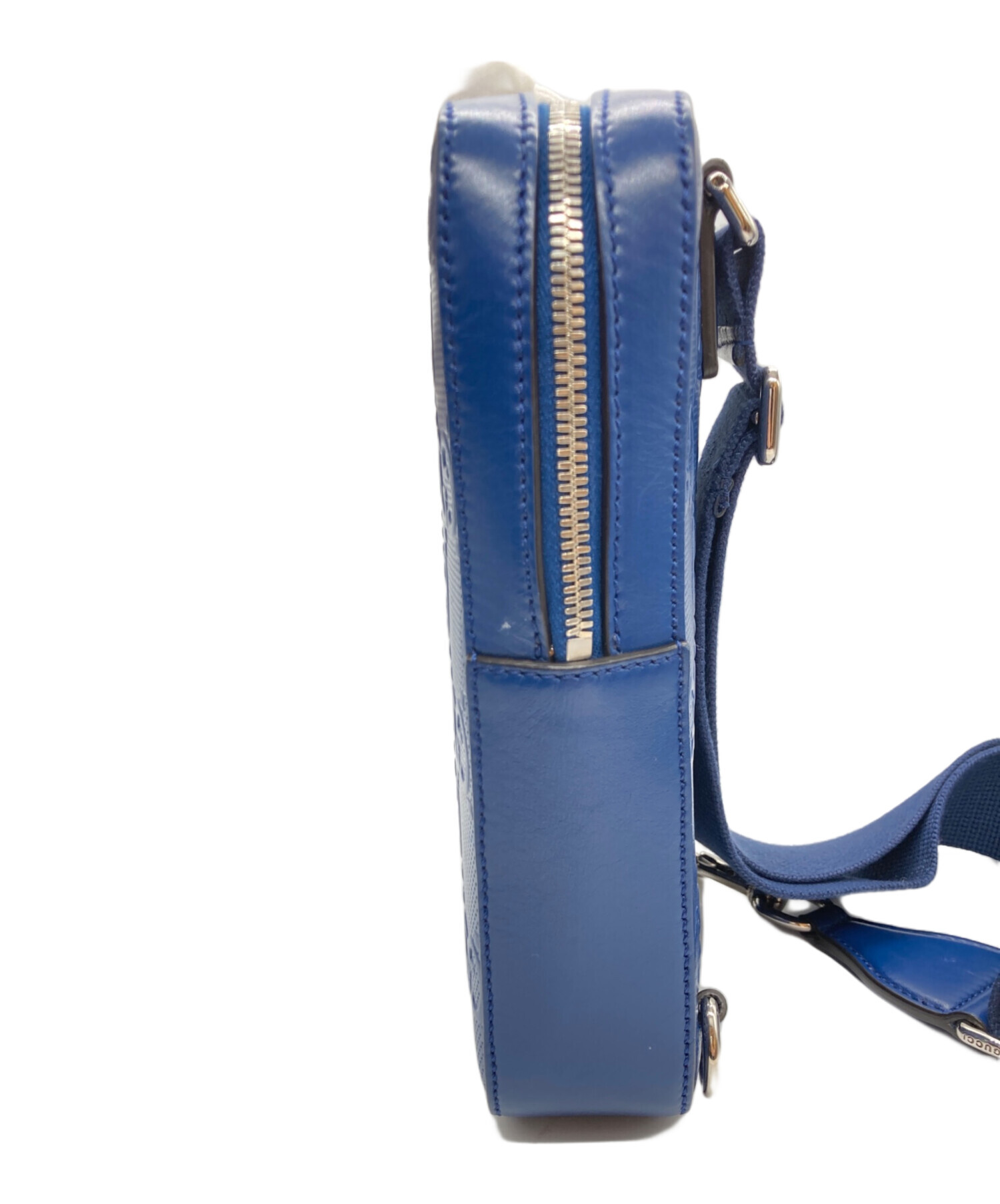 中古・古着通販】GUCCI (グッチ) GGエンボス クロスボディ ブルー