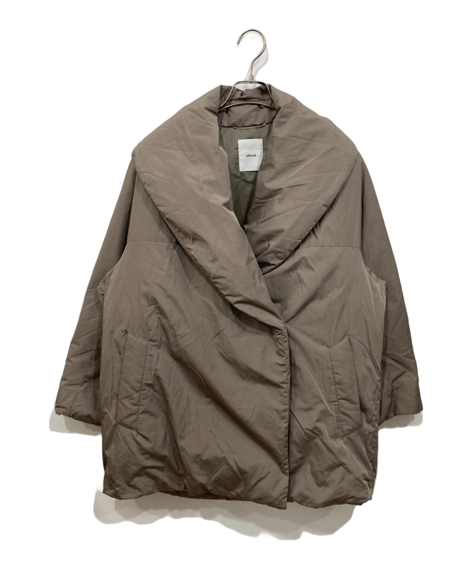 中古・古着通販】ebure (エブール) フォルムダウン コート グレー