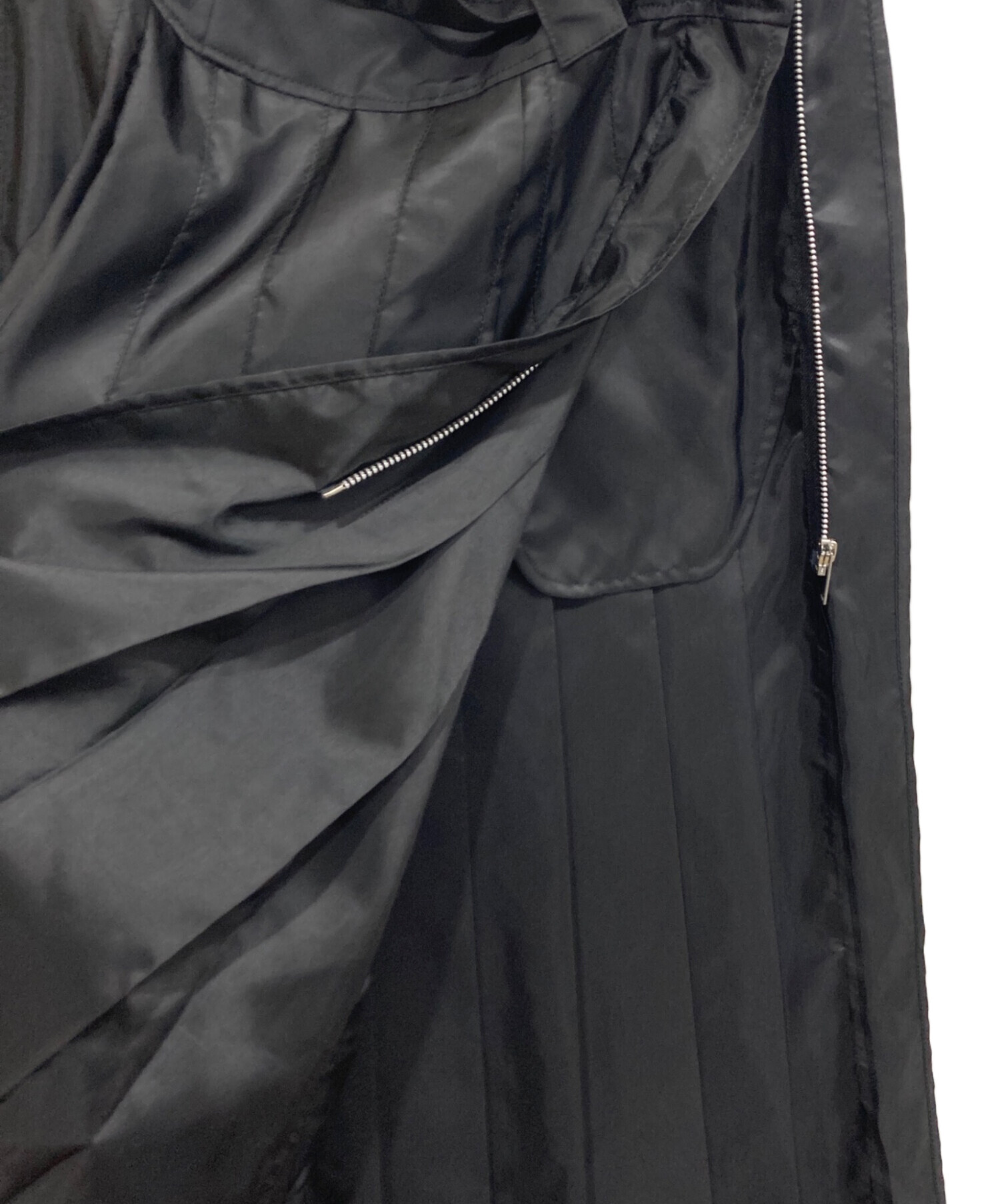 中古・古着通販】sacai (サカイ) ナイロンツイルスカート ブラック