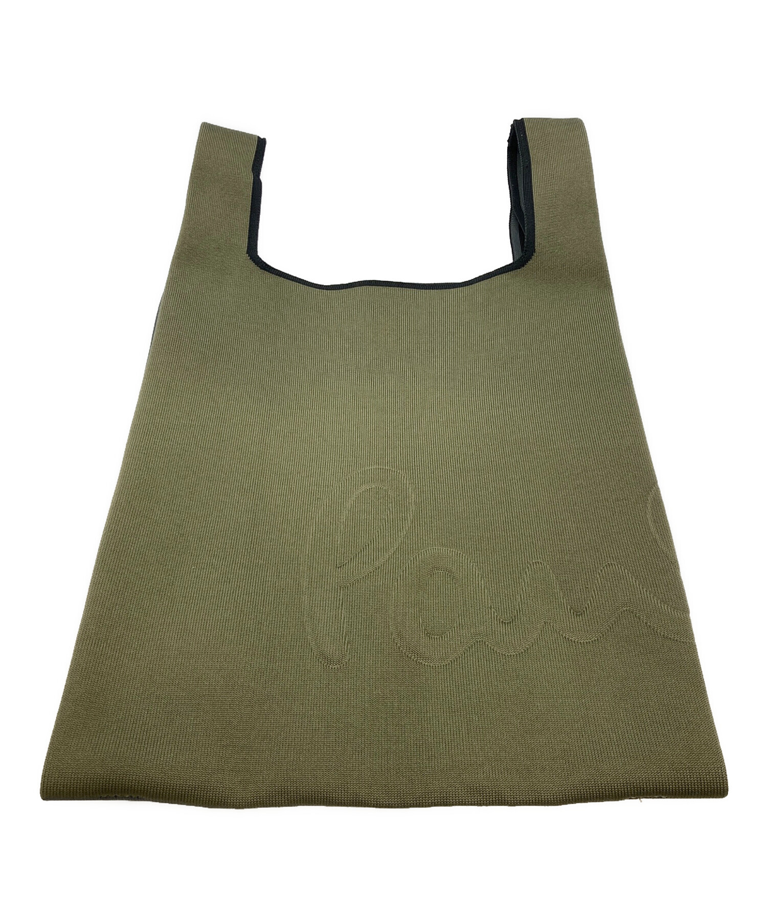 極美品】ポールスミスグラフィックニット トートバッググレーカーキ