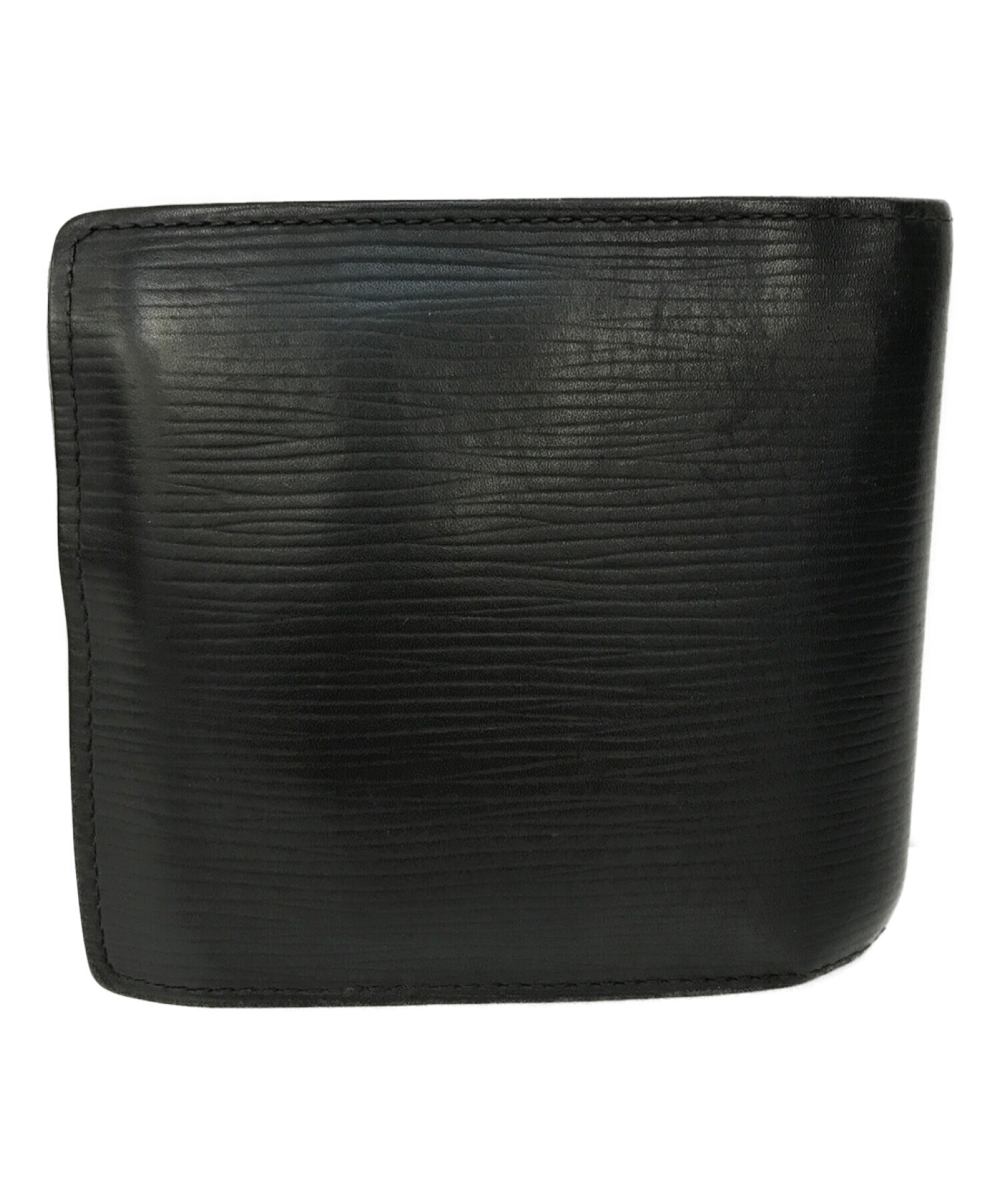 ルイヴィトン ルイヴィトン LOUIS VUITTON エピ 2つ折り財布 黒 難あり