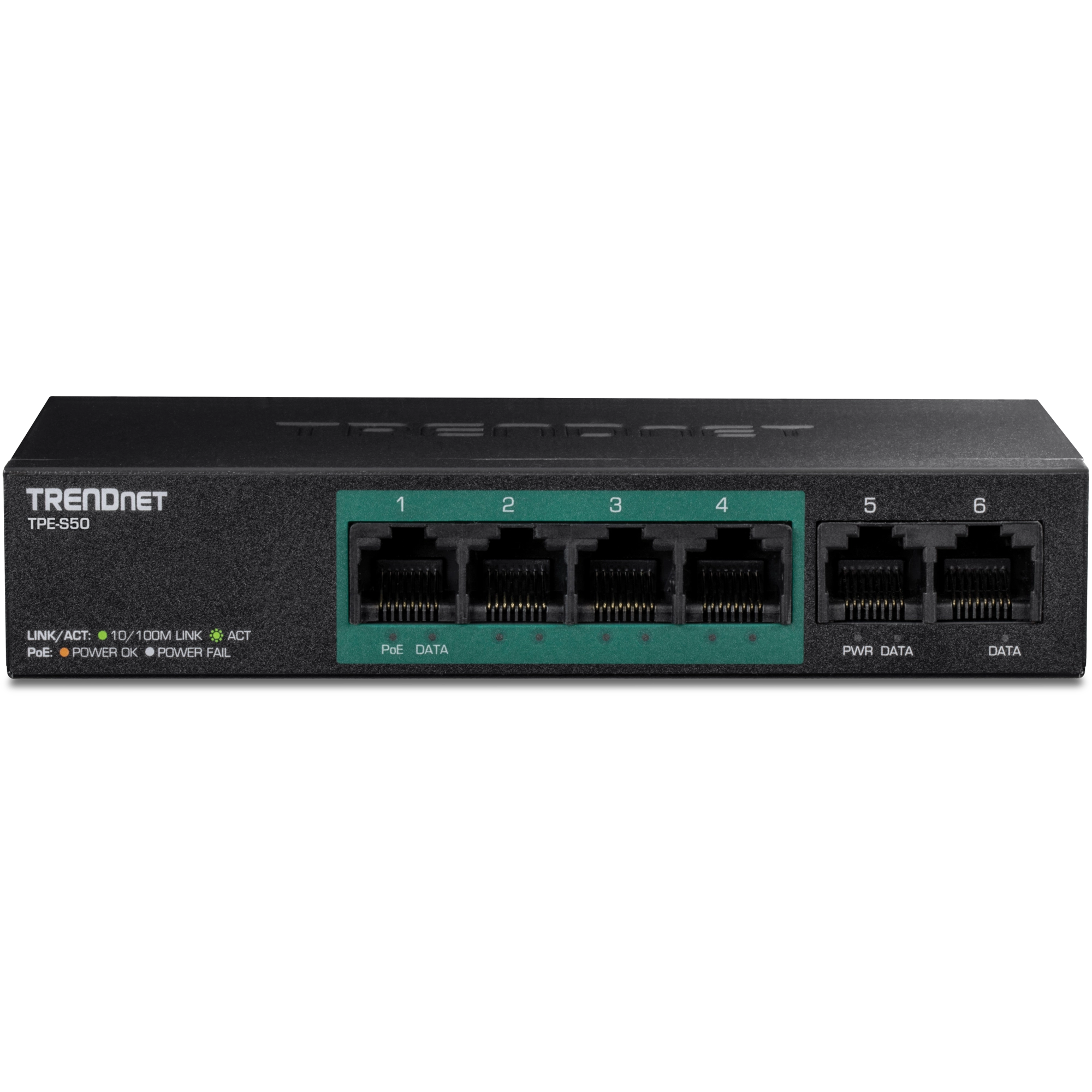 6-Port Fast Ethernet PoE+ Desktop Switch - Unmanaged PoE Switch