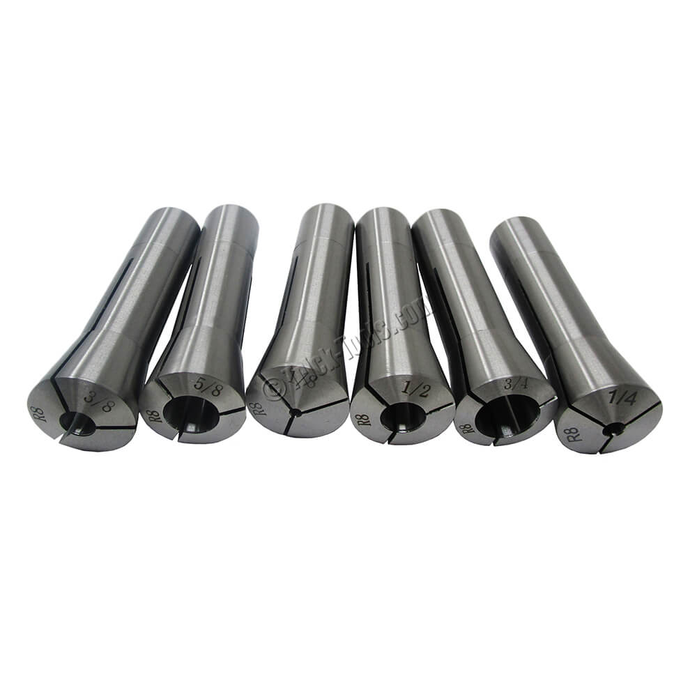 650132, JET 6-piece R-8 Collet Set, 1/8 to 3/4 inch