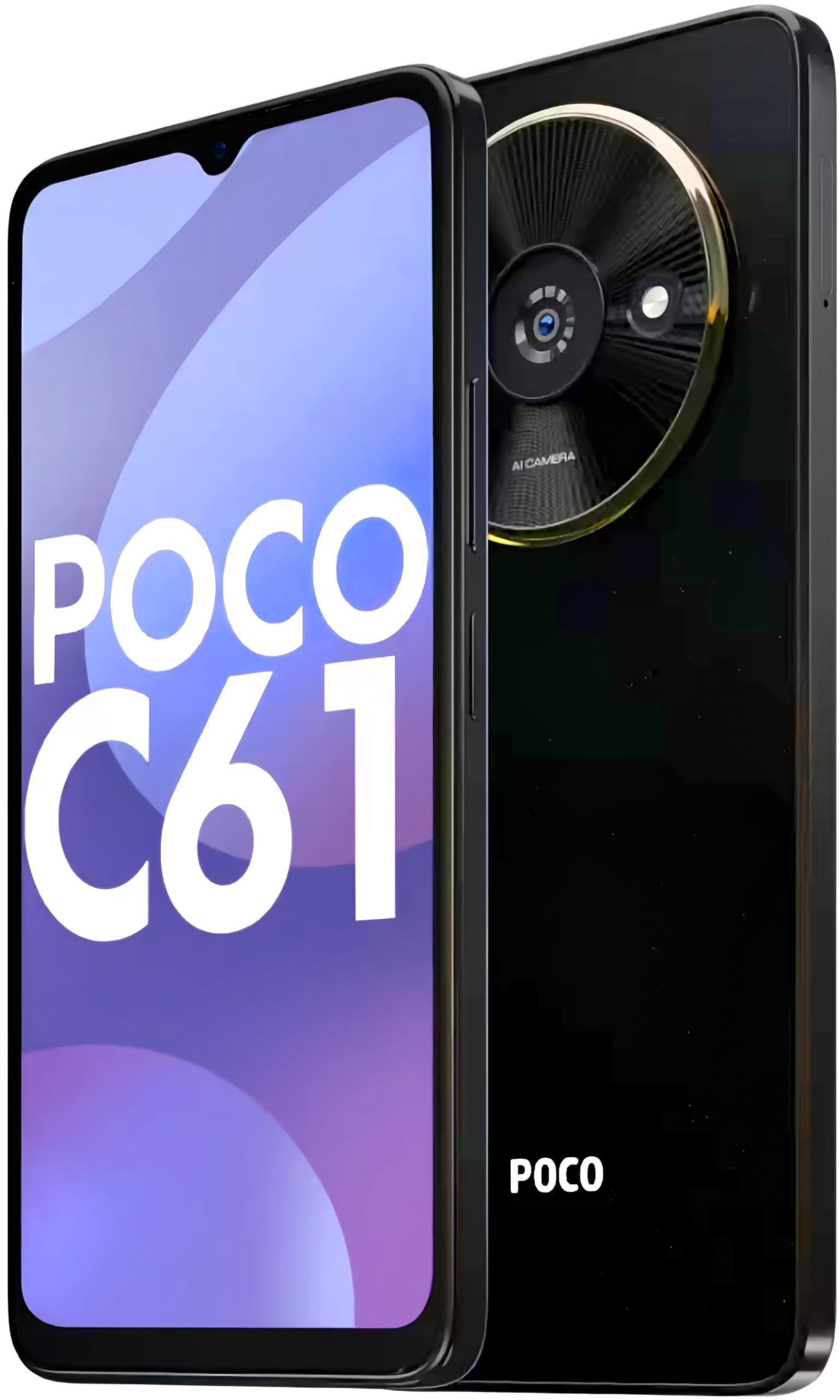 POCO C61 (Diamond Dust Black, 4GB RAM, 64GB Storage) Refurbished