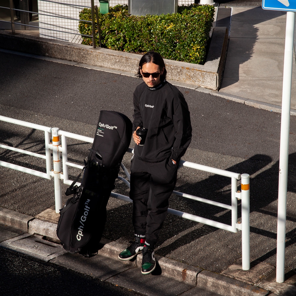 キャプテンズヘルム ゴルフ ジャガード モックネック ウィンド