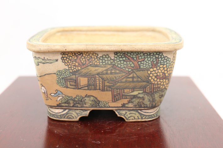 大助 高級盆栽鉢 A3636☆陶器鉢 ミニ盆栽 小品盆栽☆「送料無料」浦部