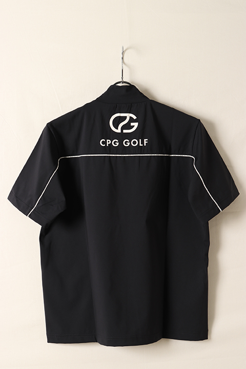 SOLD}CPG GOLF シーピージーゴルフ ロゴパイピングつきモックネック