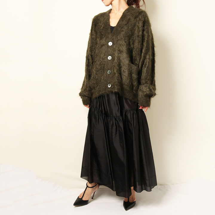 SOLD}BLAMINK ブラミンク FALL シルクギャザー ロングスカート{7924