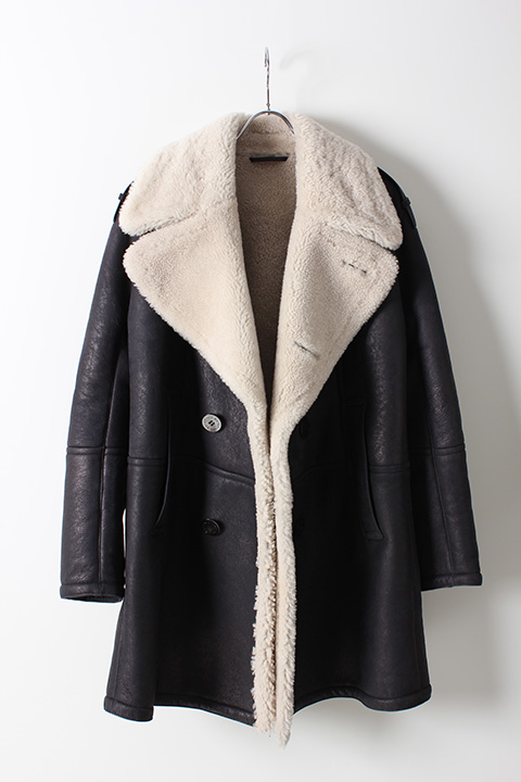 SOLD}Neil Barrett ニールバレット VINTAGE NABUK SHEARLING PEA COAT