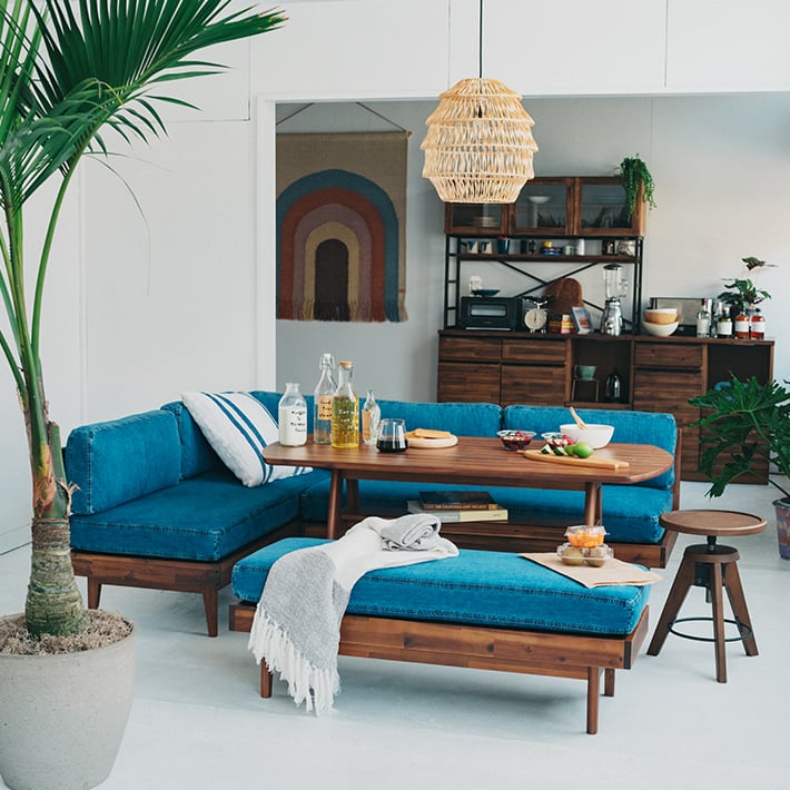 展示極美品unicoウニコ SWELLAスウェラ リビングダイニング3点セット