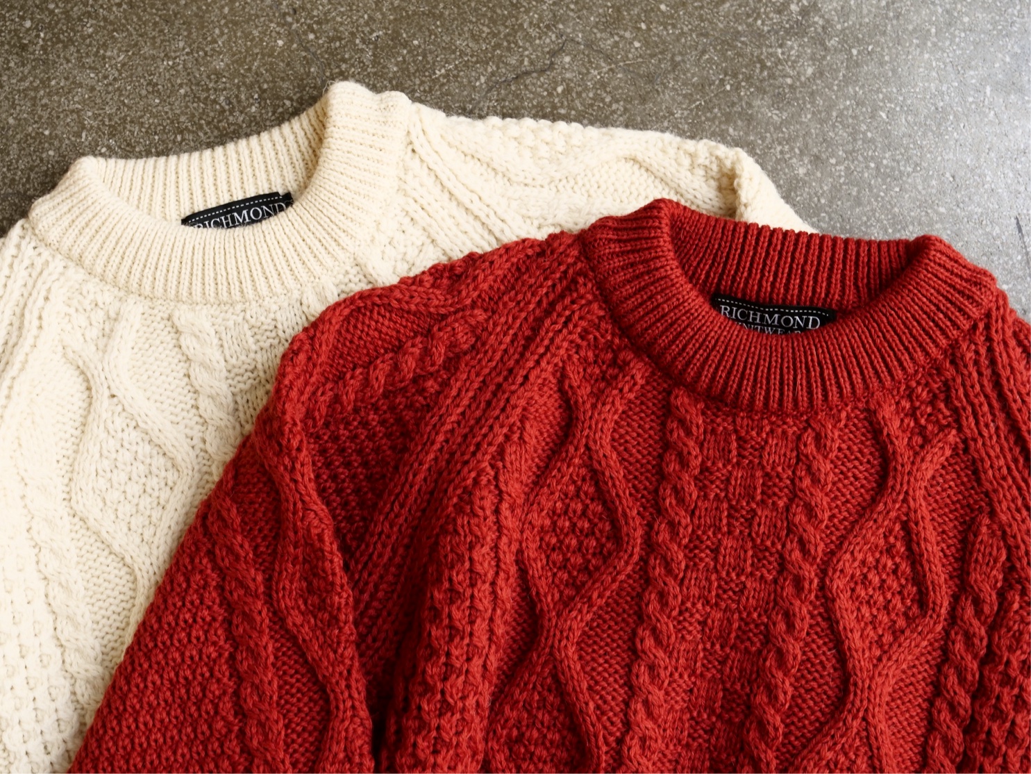 RICHMOND KNITWEAR】Classic Aran Crew Neck Sweater｜BLOG｜ユニオン