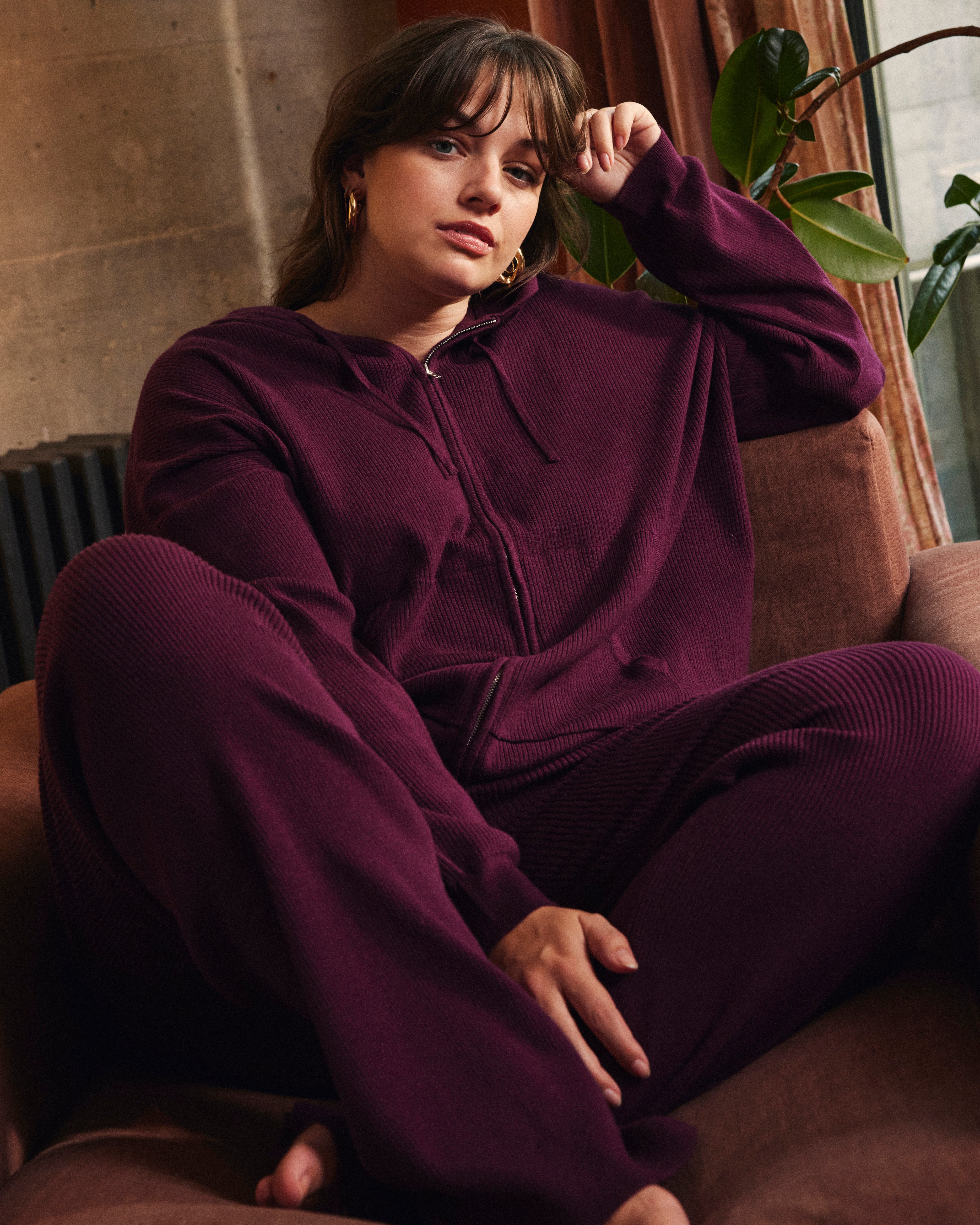 Knitted Mila Zip Hoodie - Acai – Universal Standard