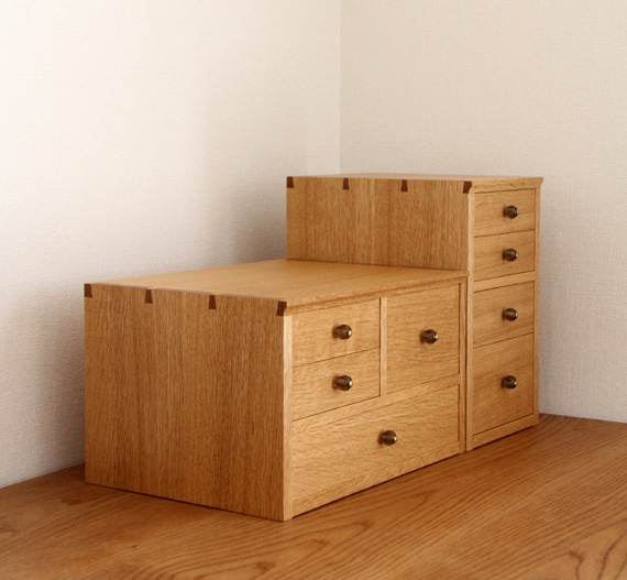 小抽斗（小引き出し）横型 / 木の小物、木工作家の手仕事[ 家具工房
