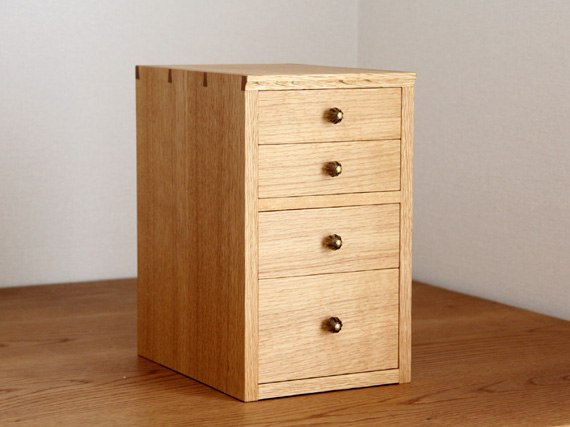 小抽斗（小引き出し）縦型 / 木の小物、木工作家の手仕事[ 家具工房