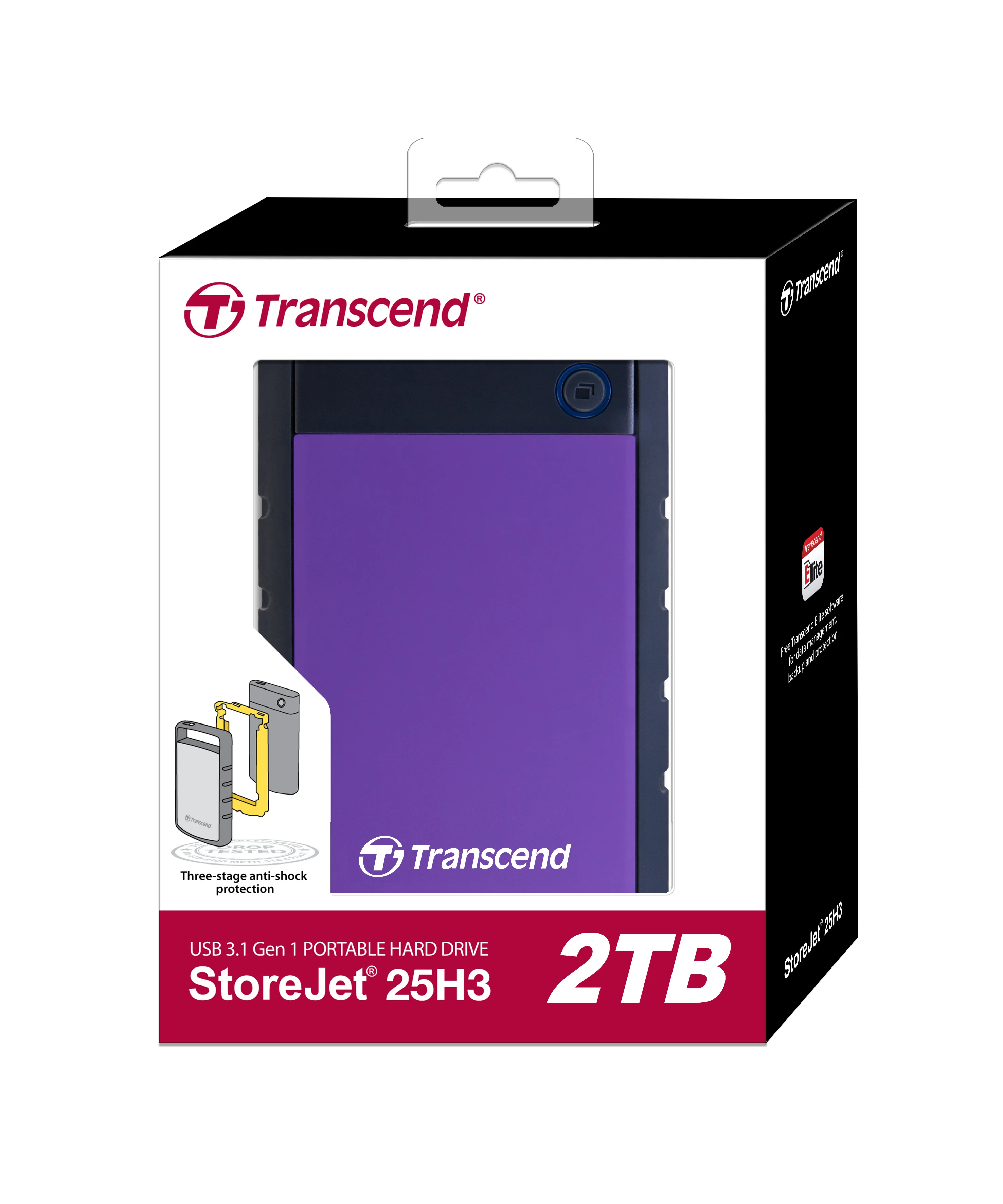 Buy Transcend 2TB StoreJet 25H3 Portable HDD Purple in BD